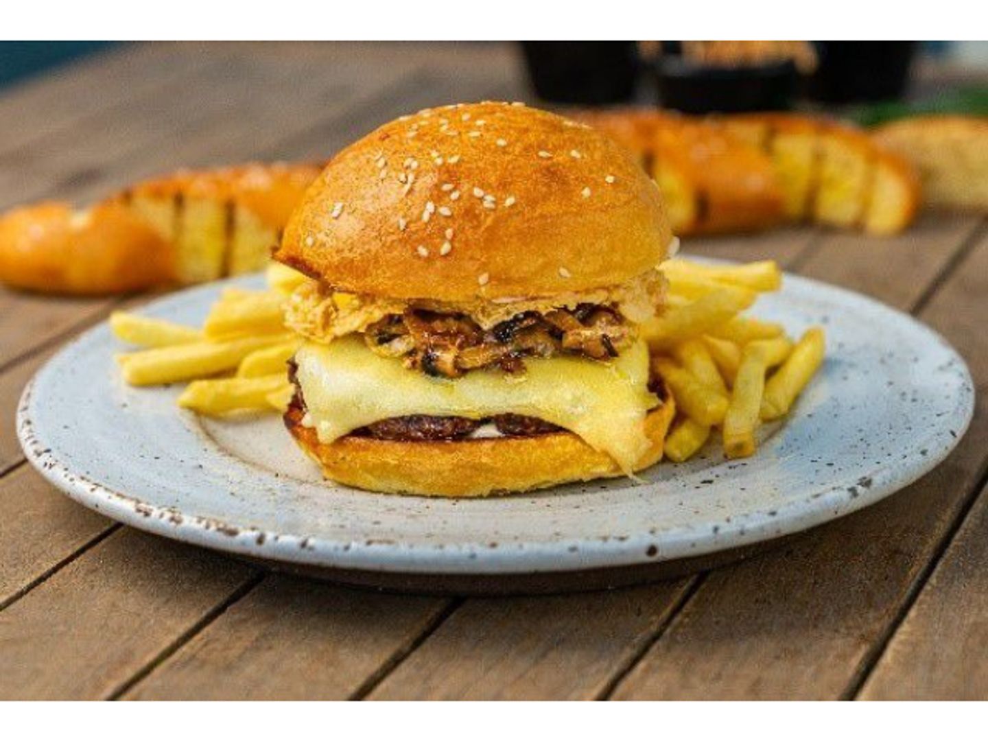 Mushroom Swiss Burger