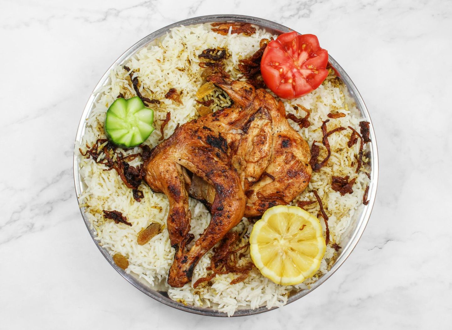 حبة دجاج مظبي أرز بيشاور