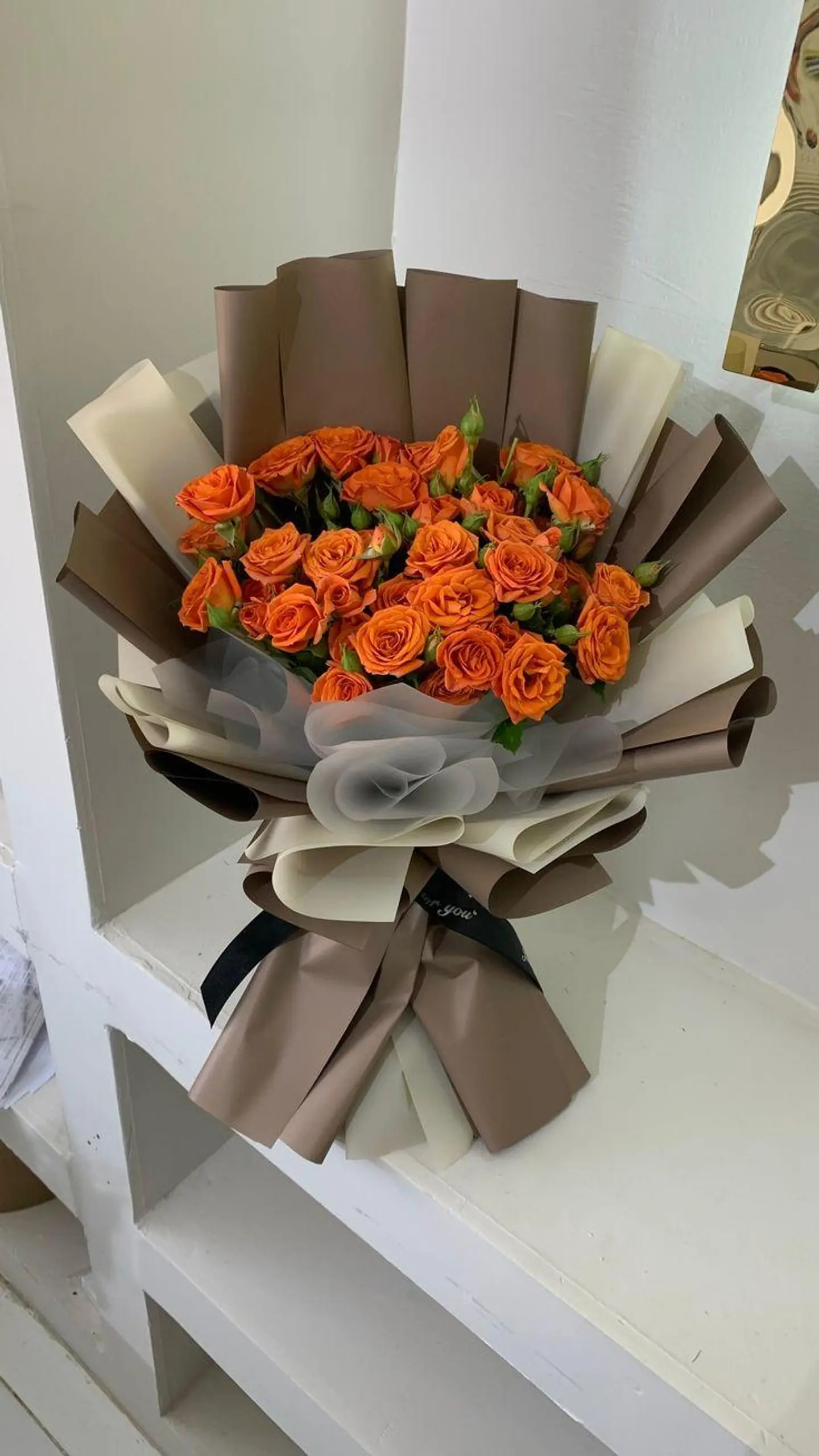Orange Baby Rose Bouquet 2