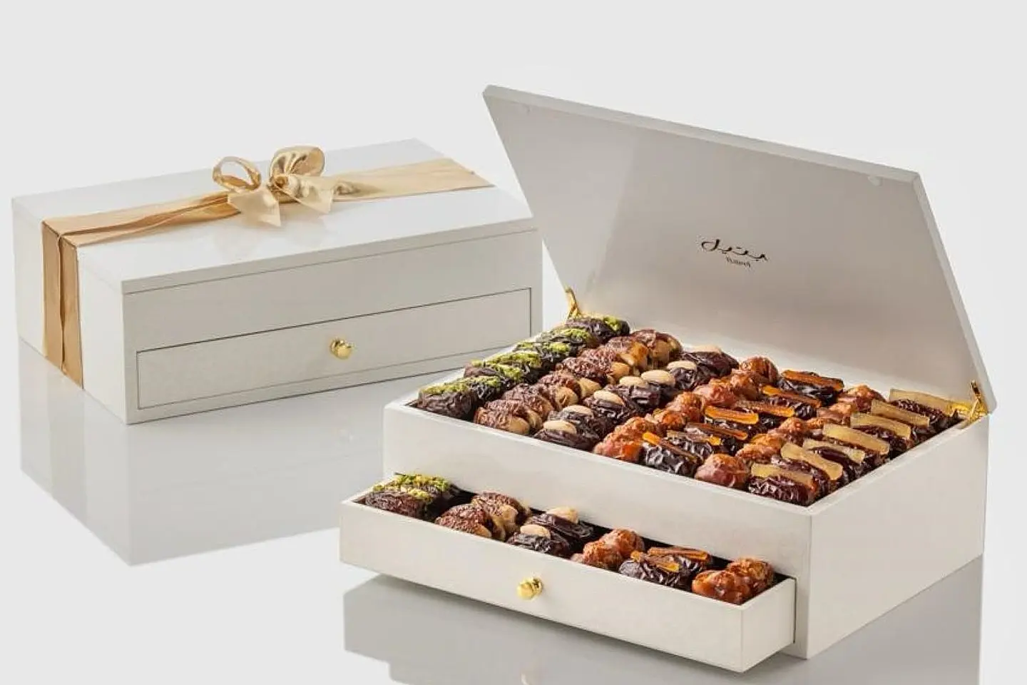 مجموعة هدايا درج من خشب العاج