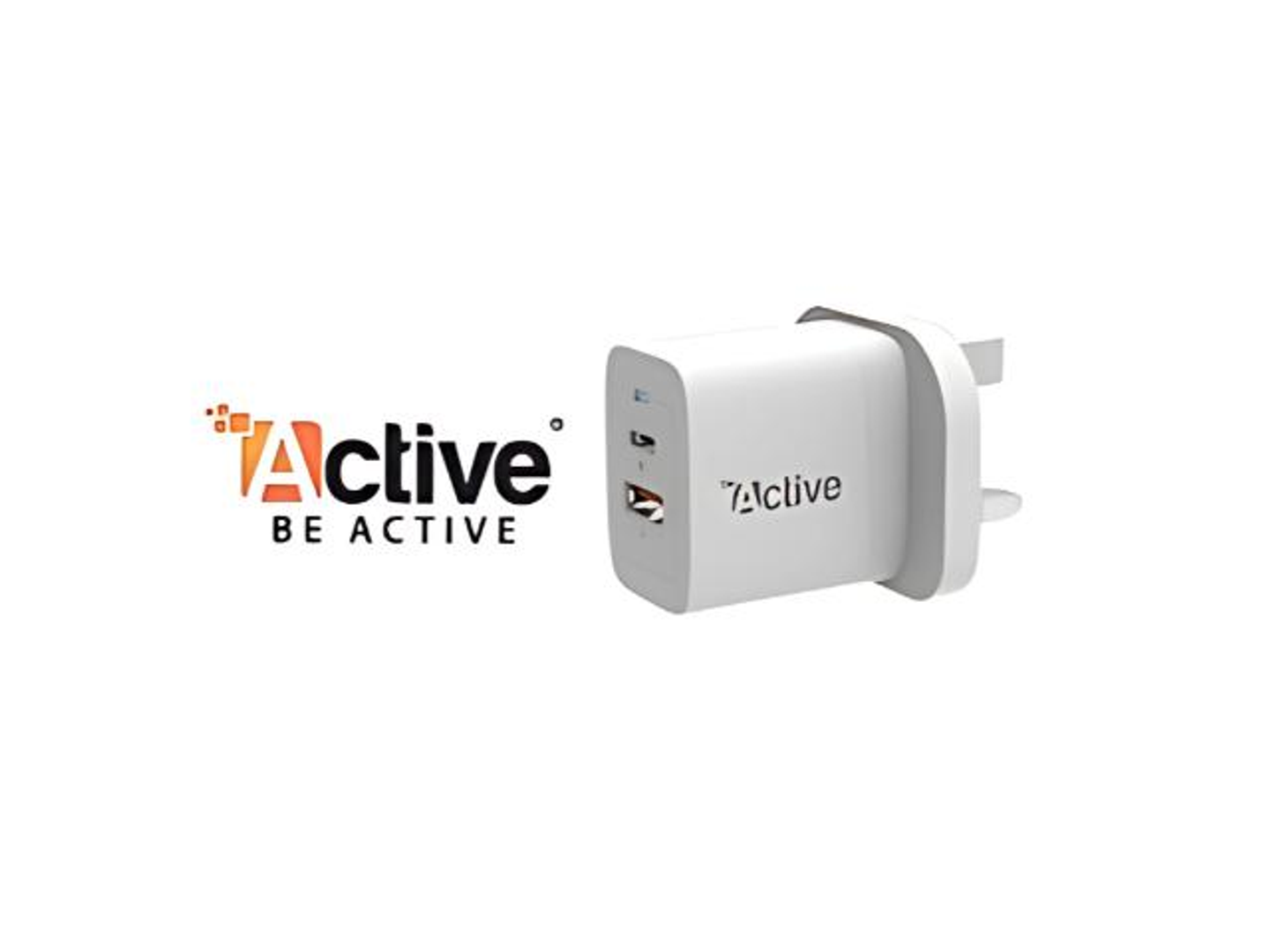 شاحن جداري أبيض اكتيف 20 واط تايب سي + يو إس بي بي دي