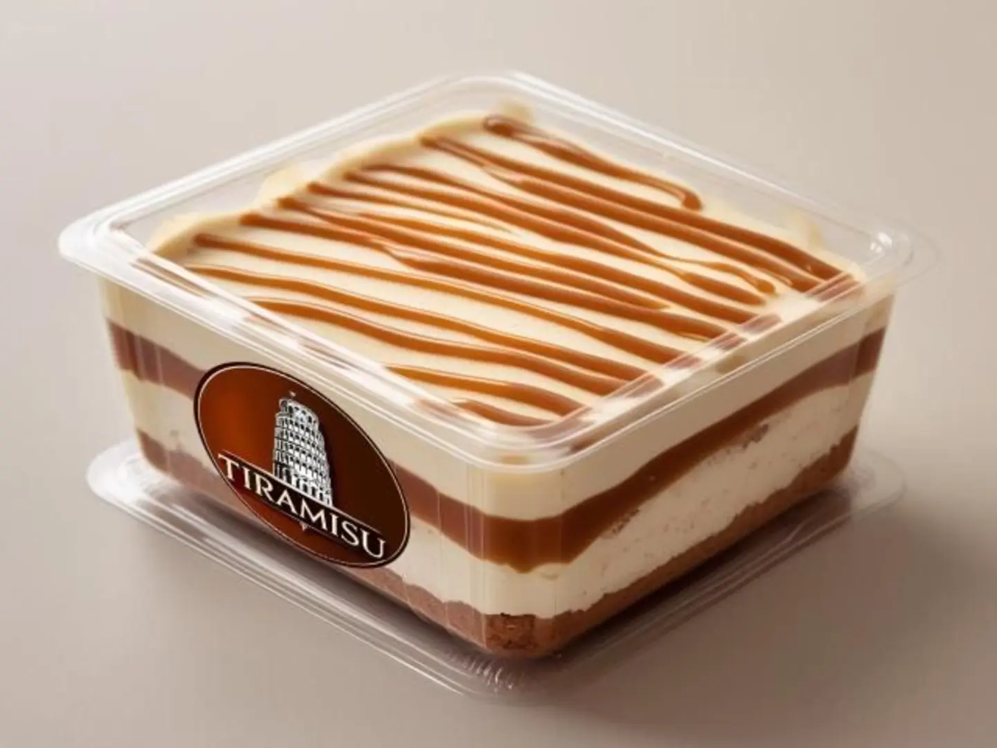 Caramel Flavor Tiramisu Tray