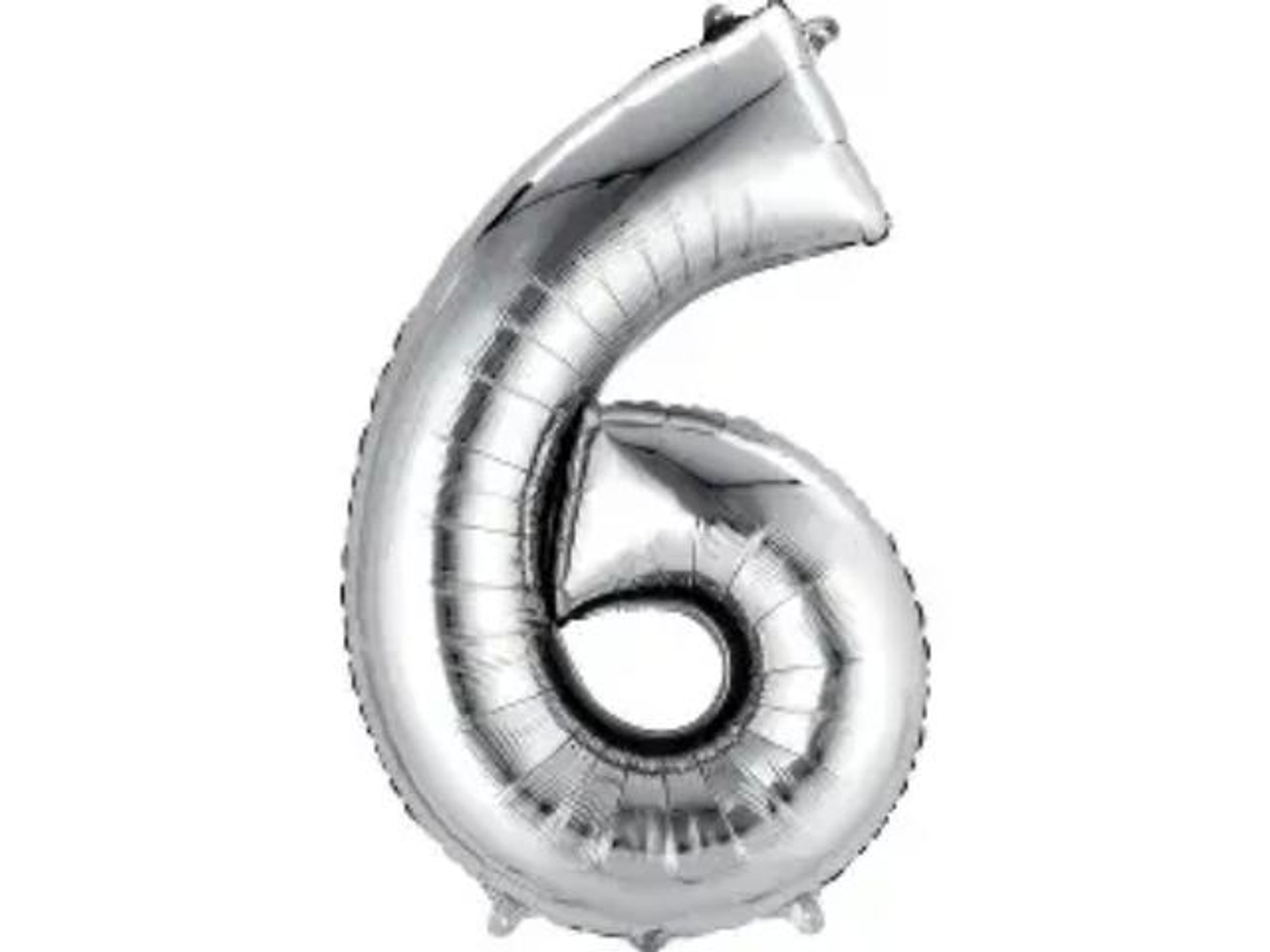 Silver Numbers Balloons 6