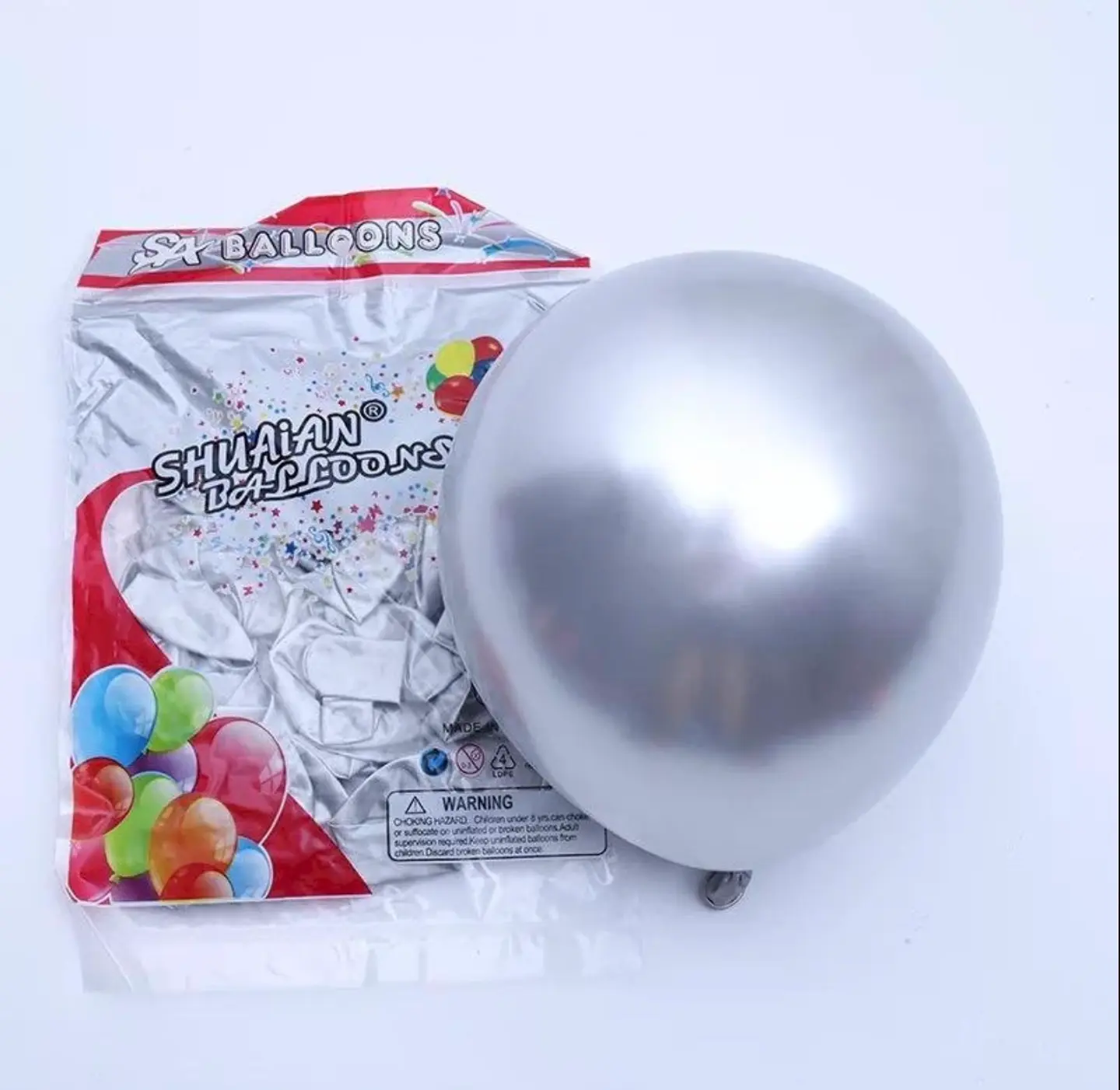 بالون كروم فضي