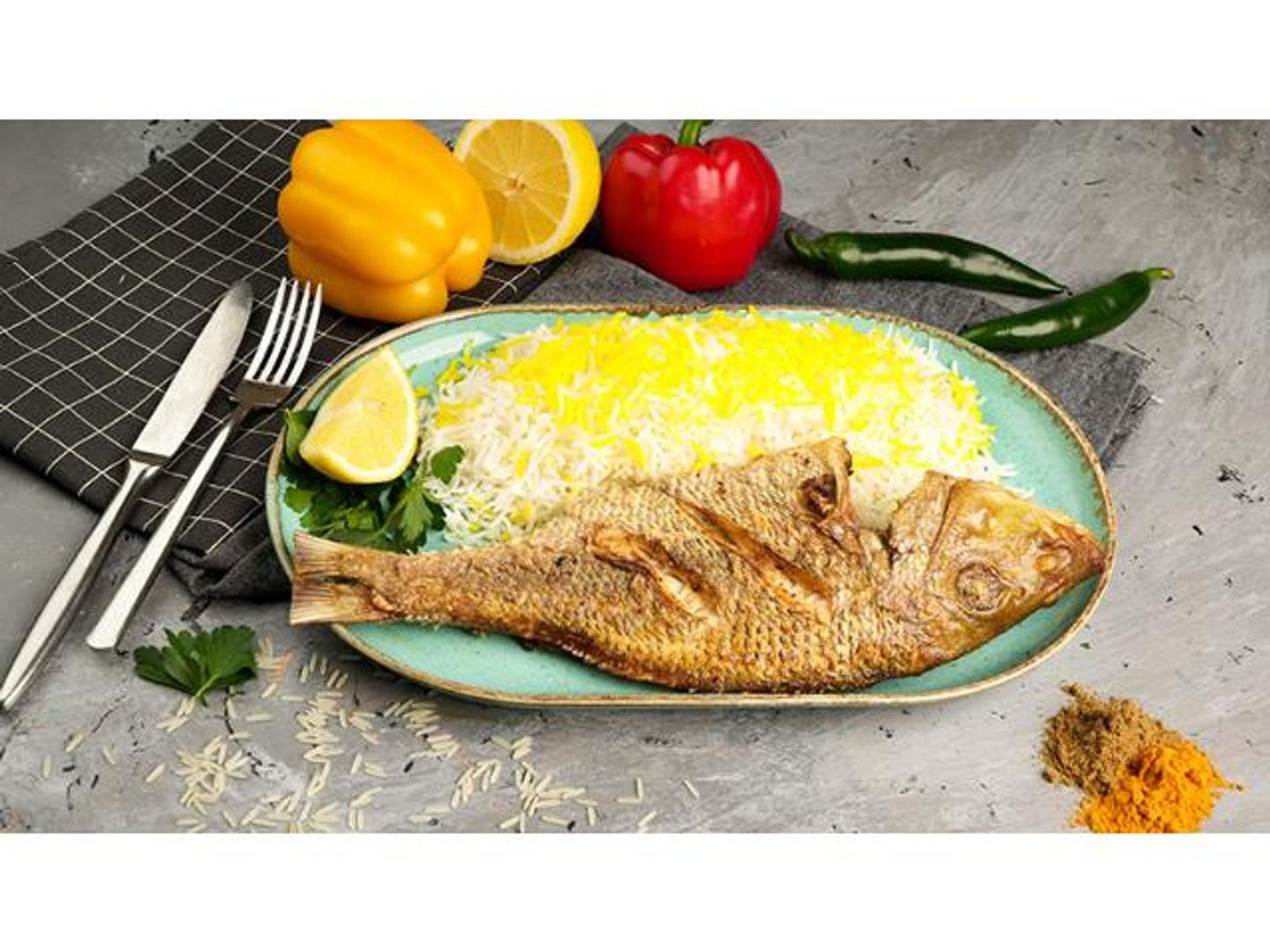 Lethrinus Fish With Rice
