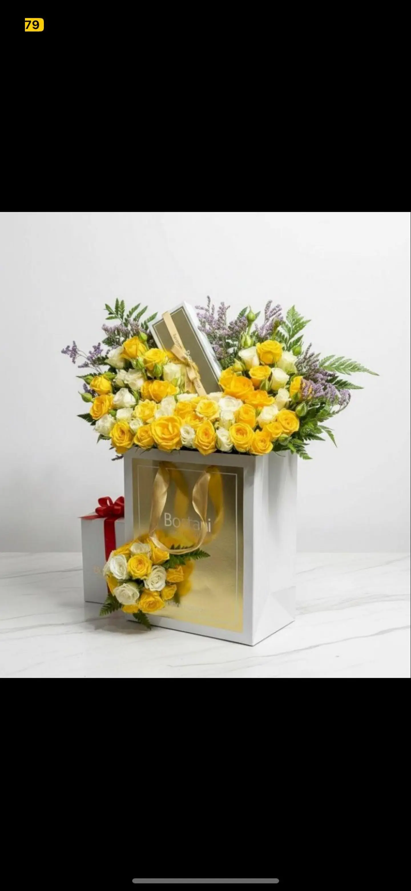 بستاني السلامه بتنسيق ورد ابيض واصفر 709