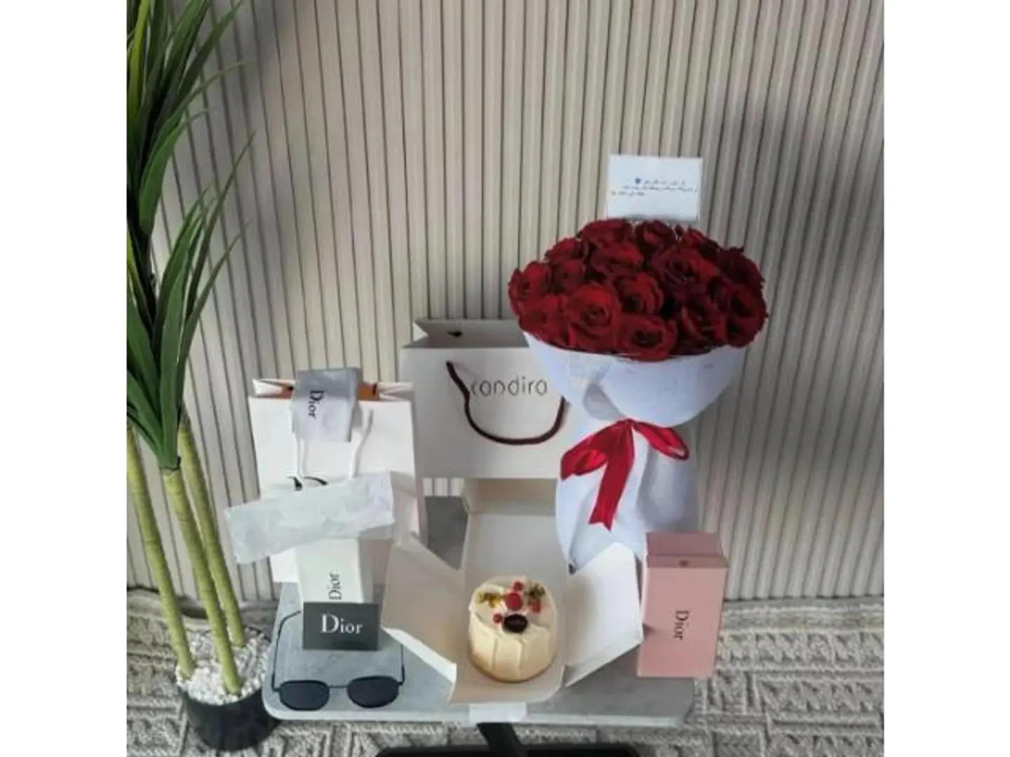 Gift Of Glasses And Cake