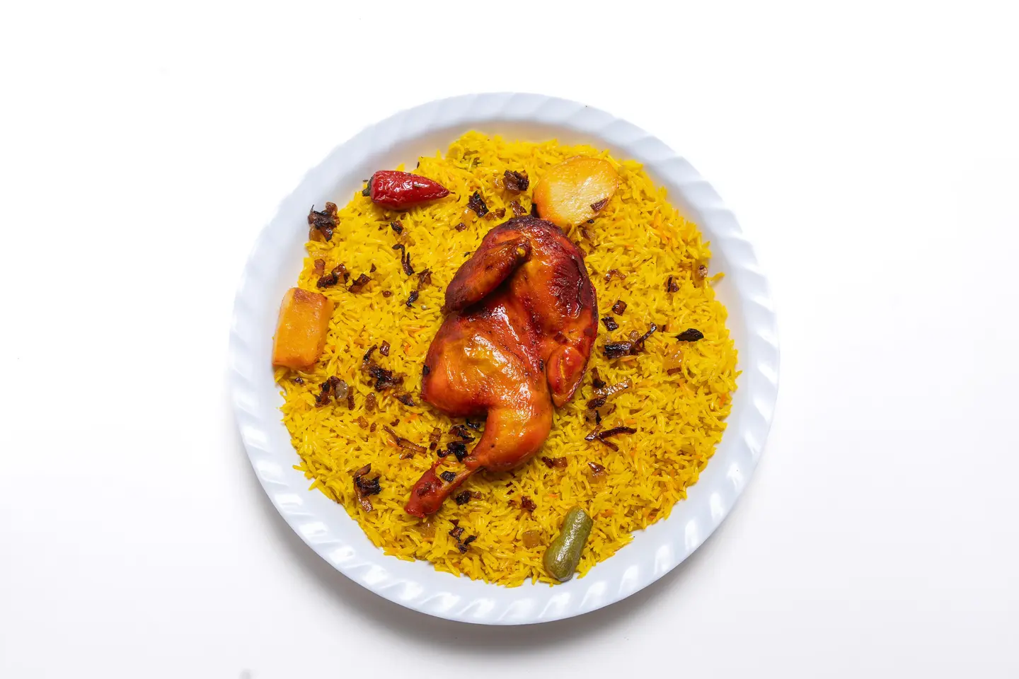 دجاج مندي مع الأرز - دجاج مندي مع الأرز-نص حبة دجاج