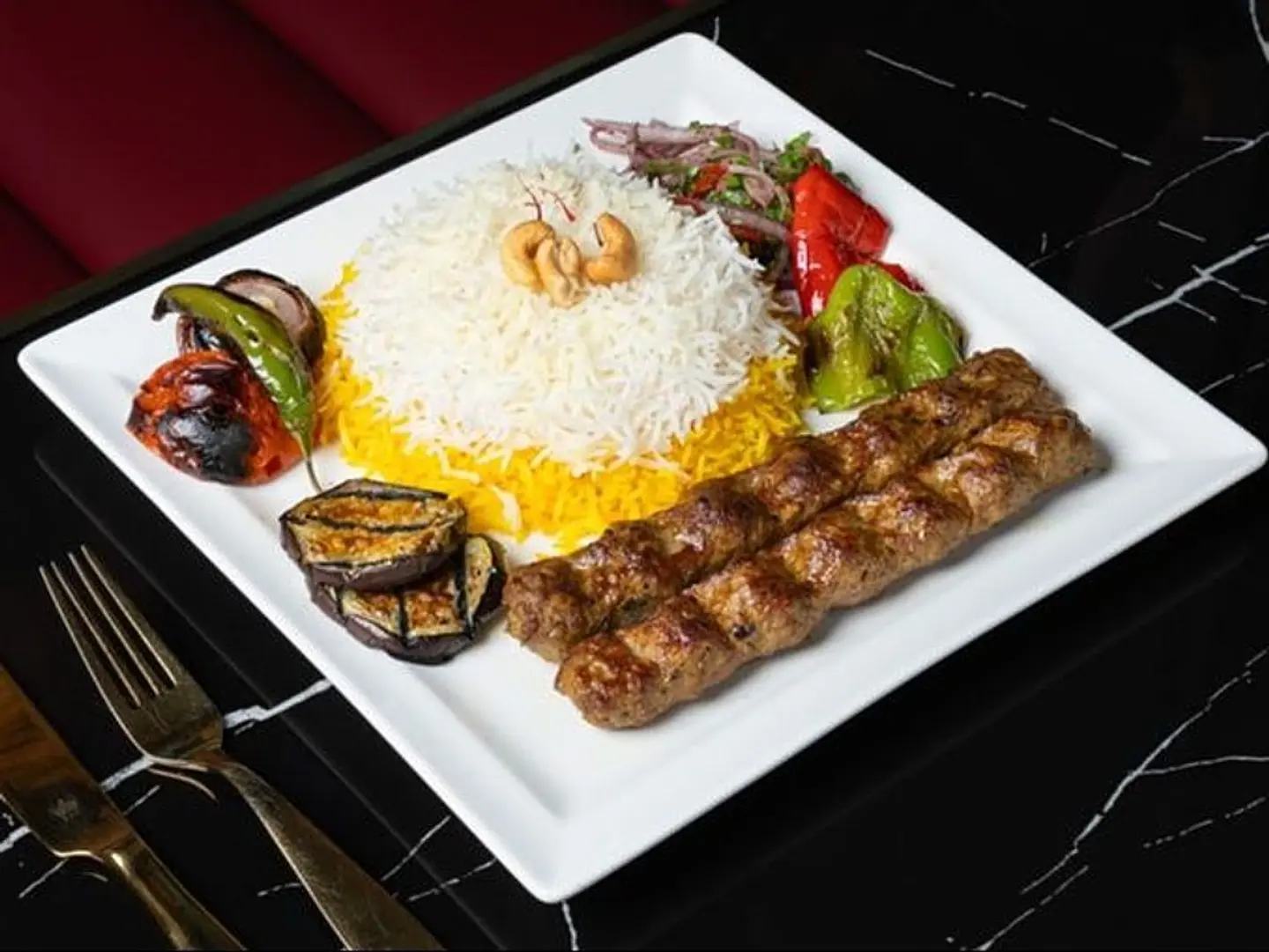 كباب ايراني بالزعفران