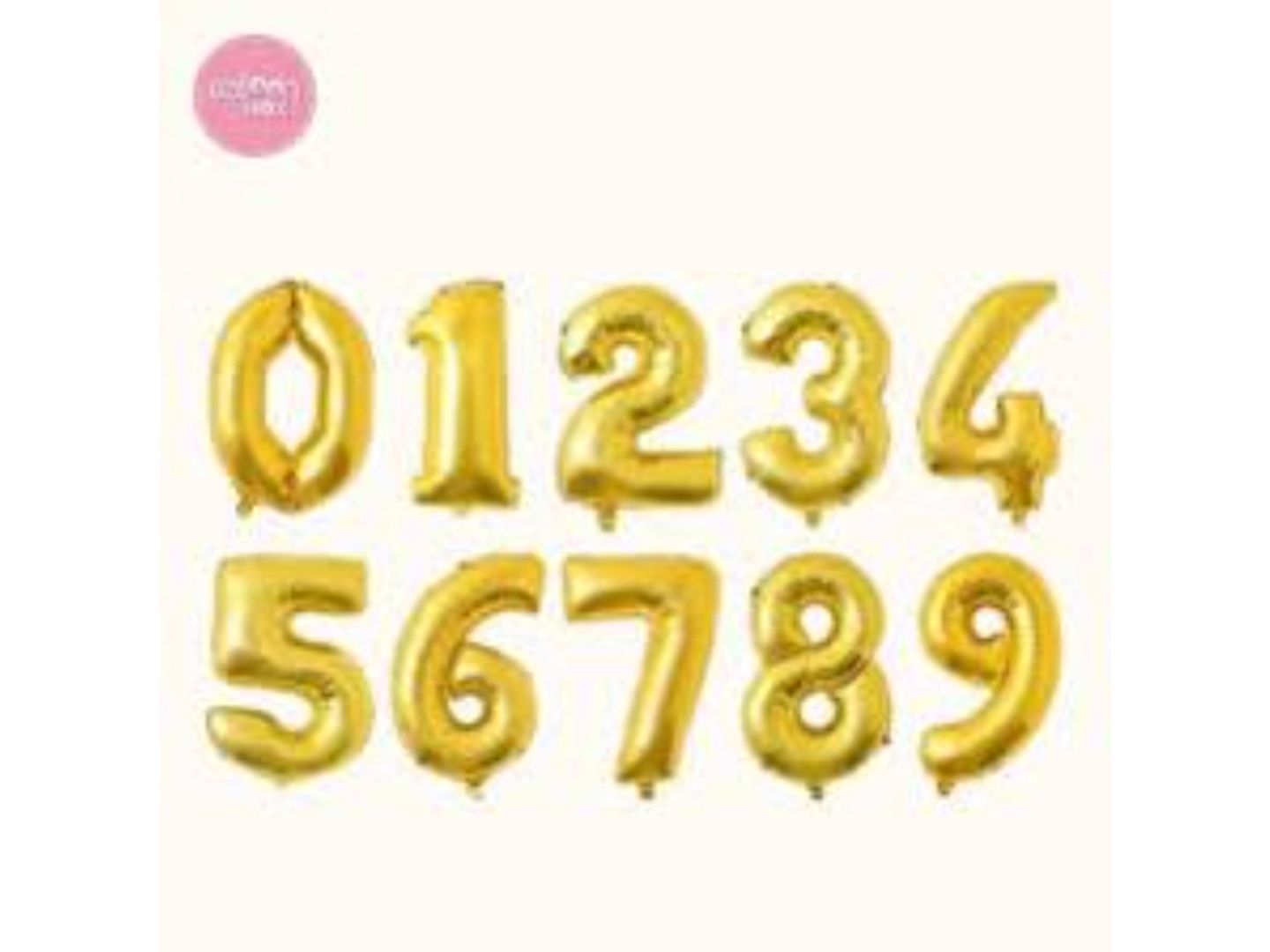 Gold Number Balloon