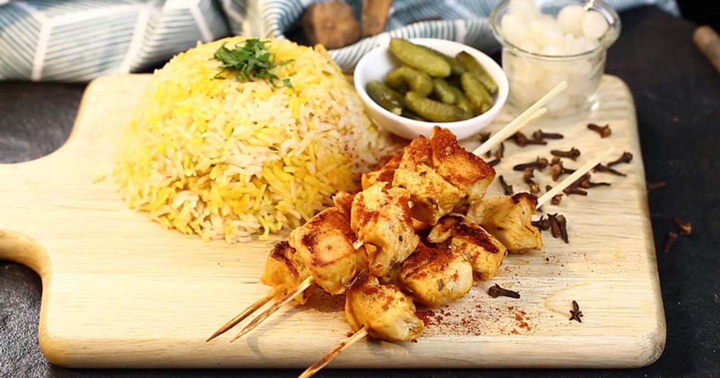 Shish Tawook With Rice