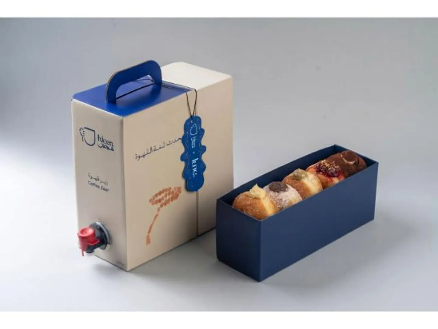 Hujain Coffee Box With 5 Donuts