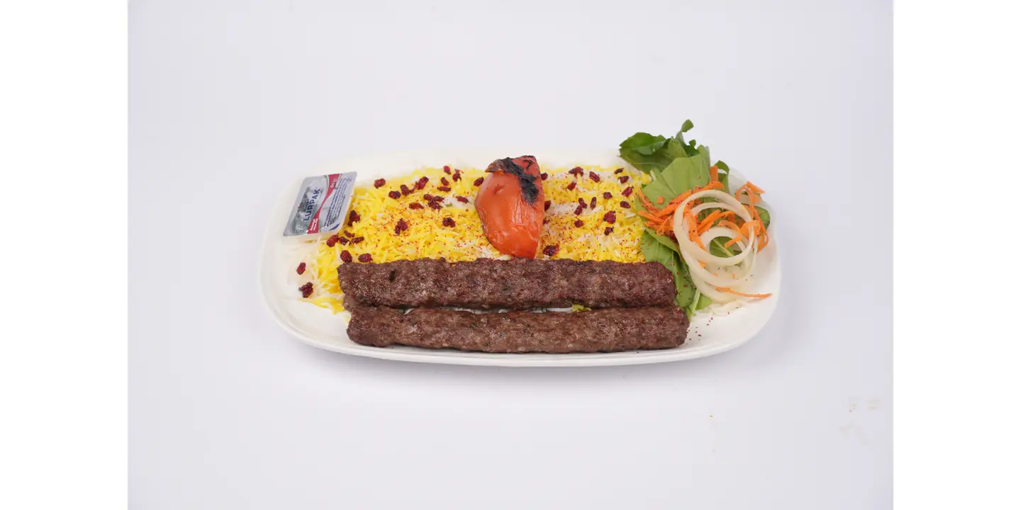 Chelow Kebab Koobideh With Saffron Rice