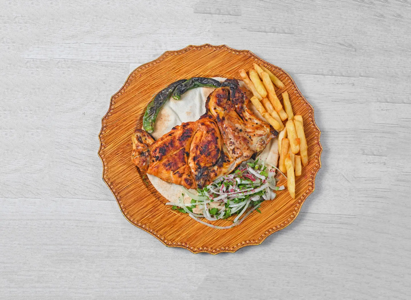 Half Plain Charcoal Grilled Chicken