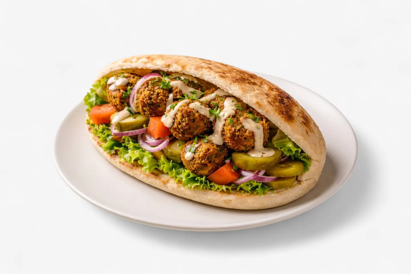 Sandwich Sadh (Fries With Falafel )