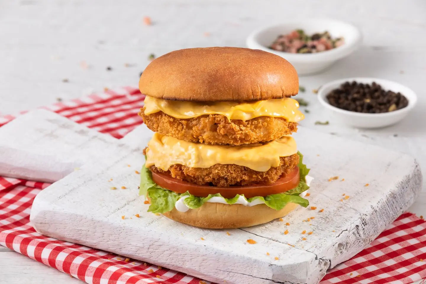 Chicken Double Decker Burger