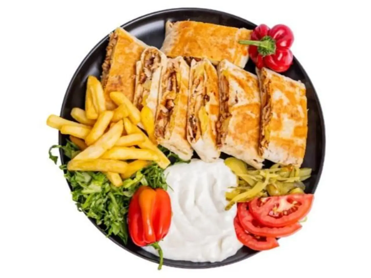 صحن شاورما بالفطر