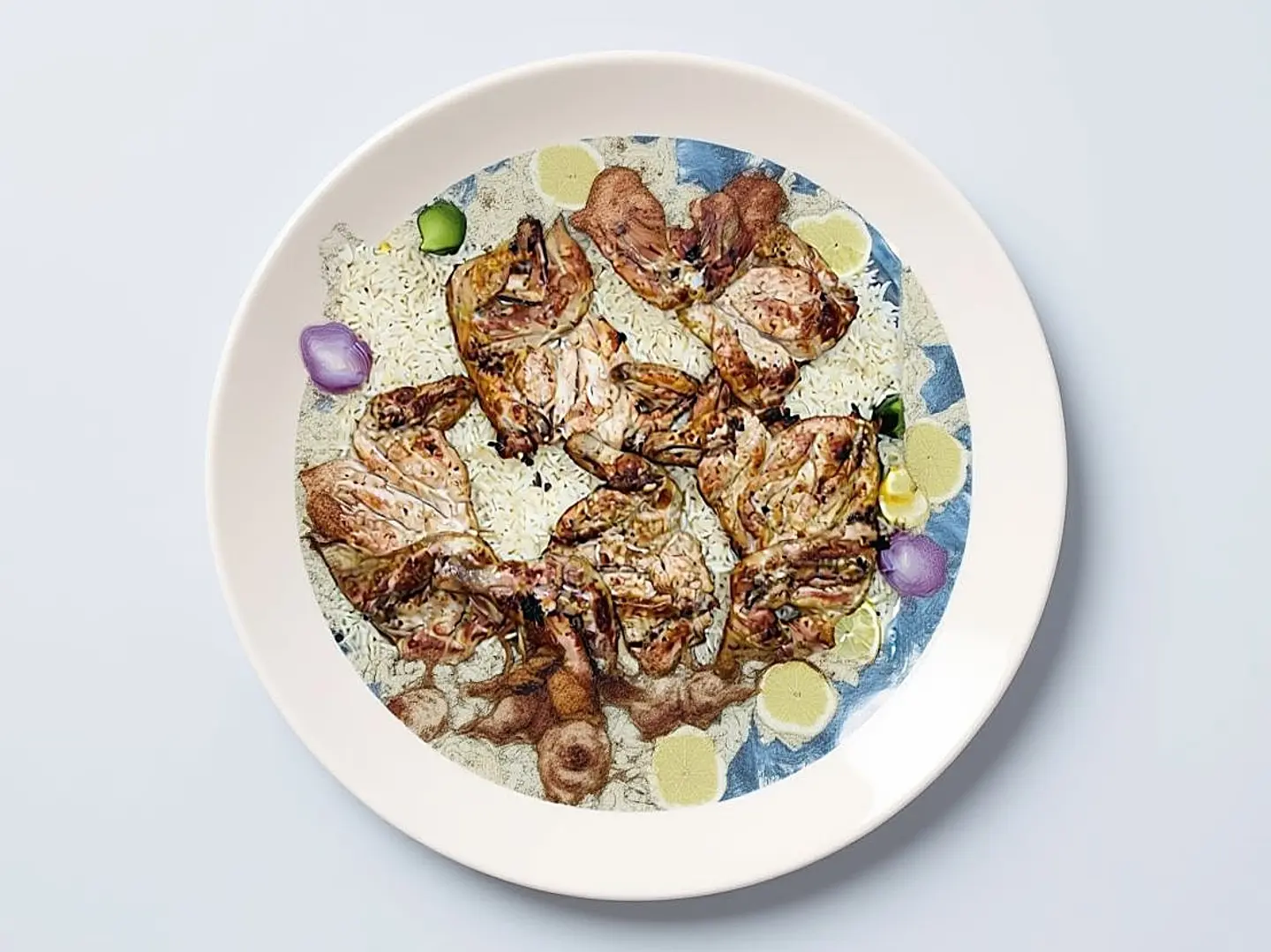 نص حبه دجاج مظبي