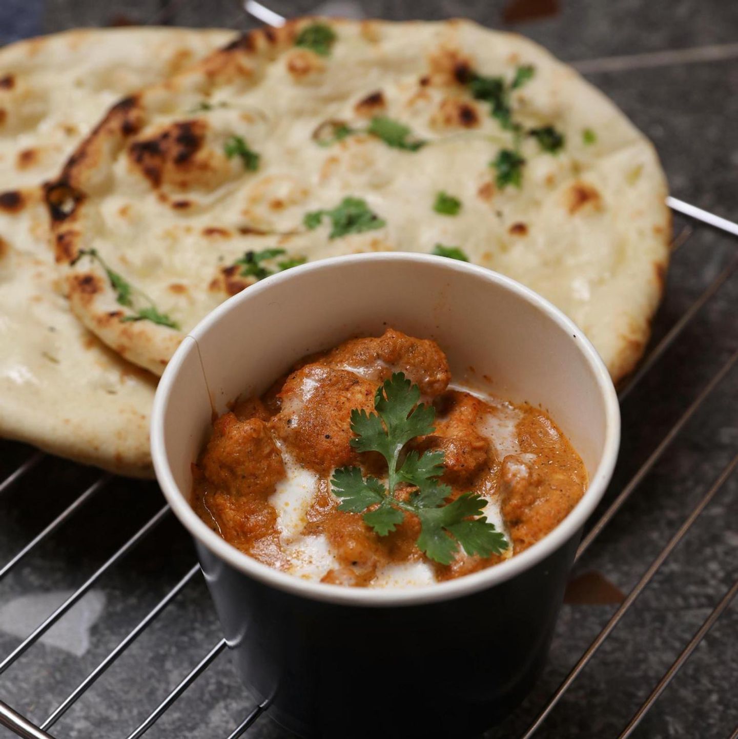 Butter Chicken With Naan Bread