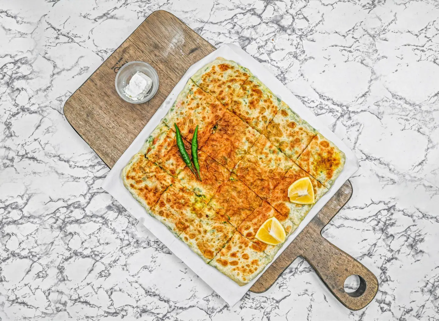 White Cheese And Vegetables