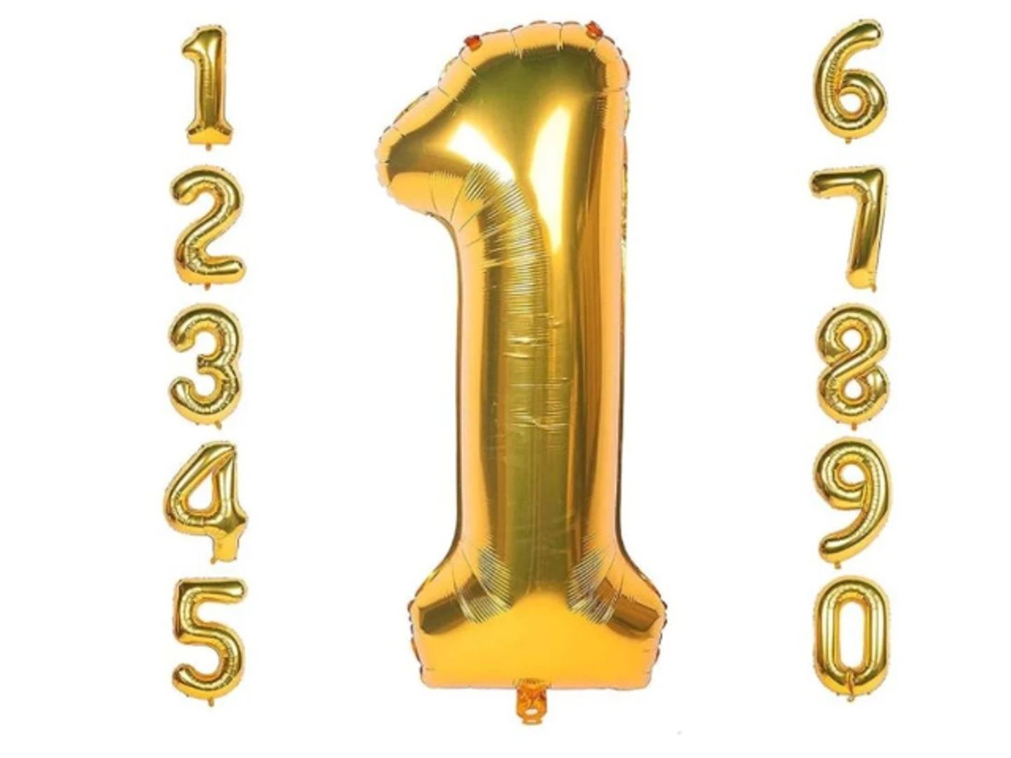 Gold Number Balloon