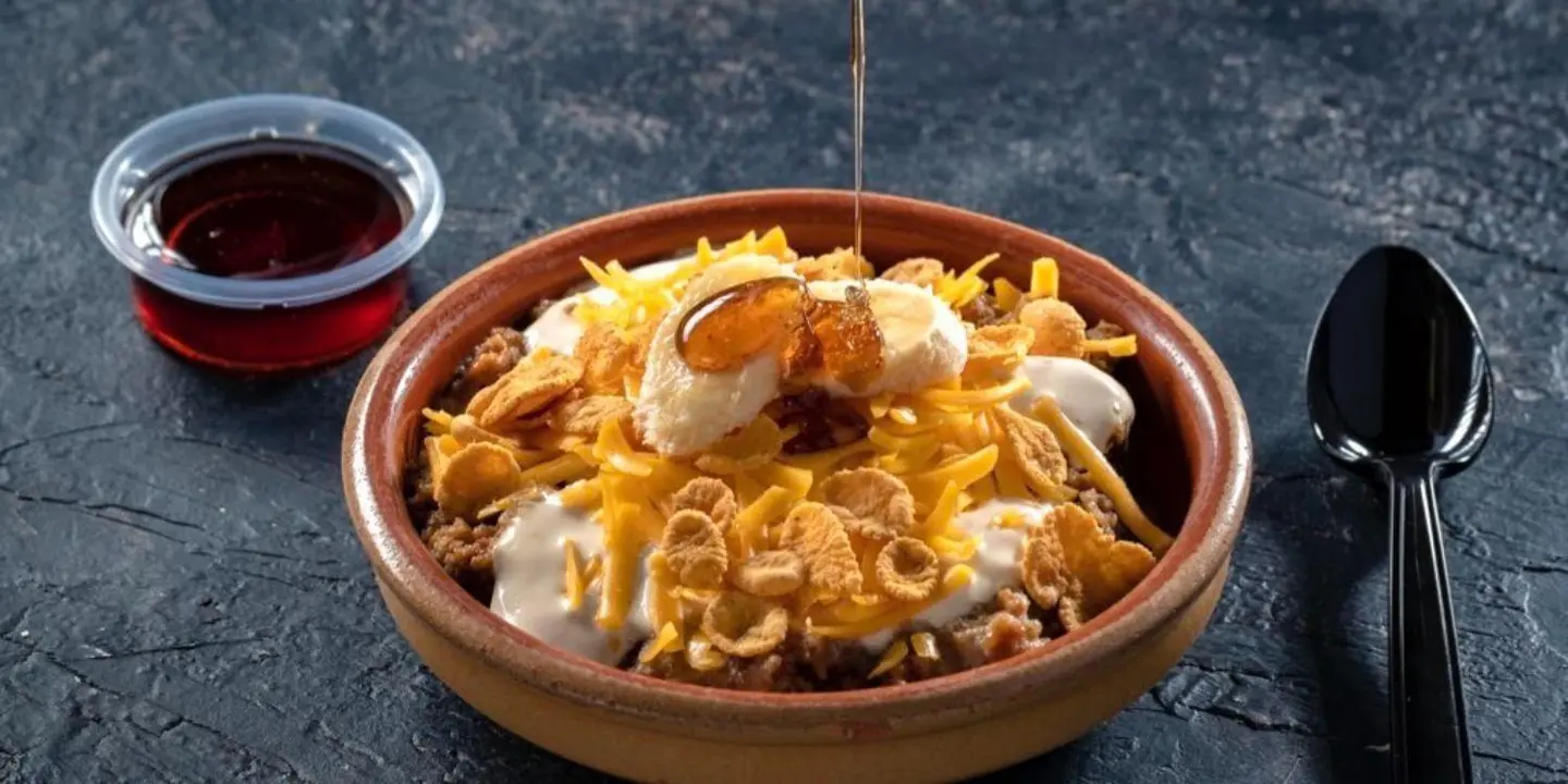 Masoub With Cream And Honey And Cornflakes