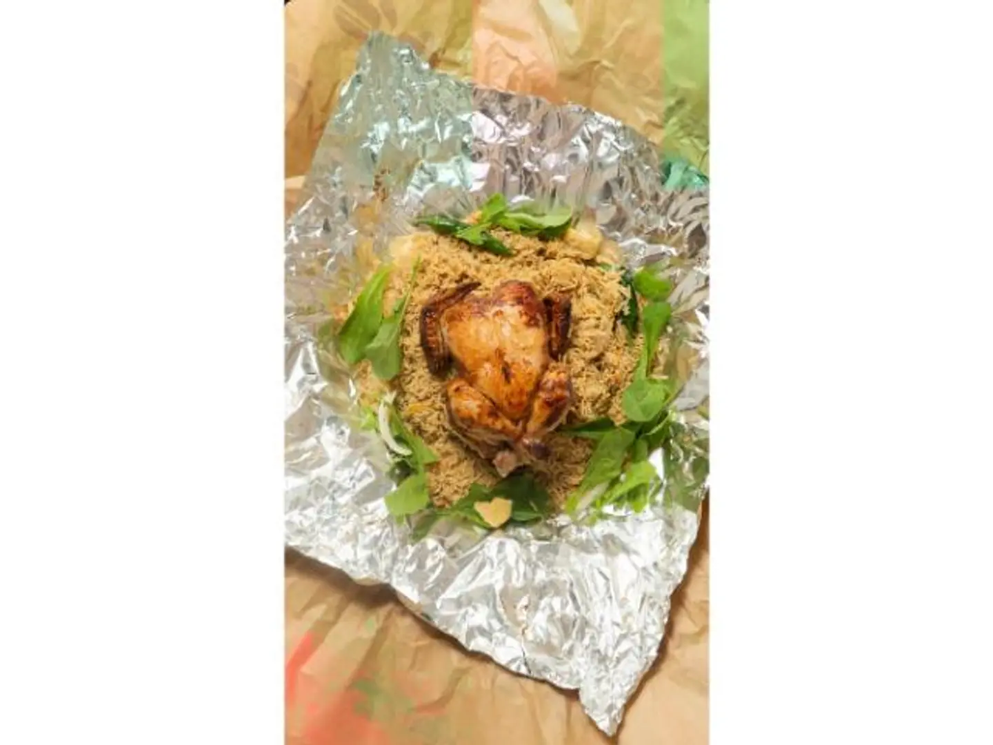 Whole Grilled Chicken With Rice