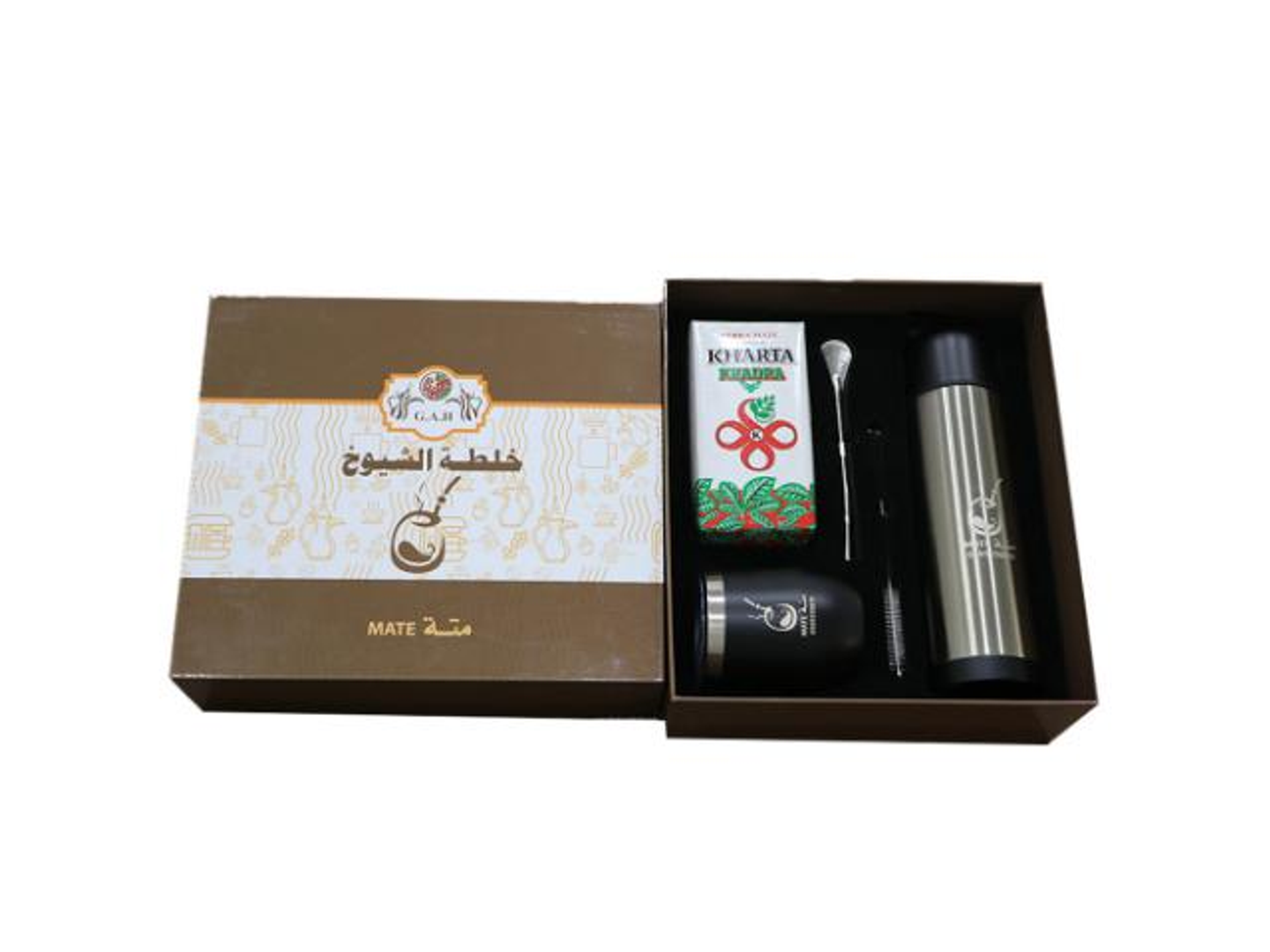 باكج ادوات المتة متكاملة مع علبة متة خضراء