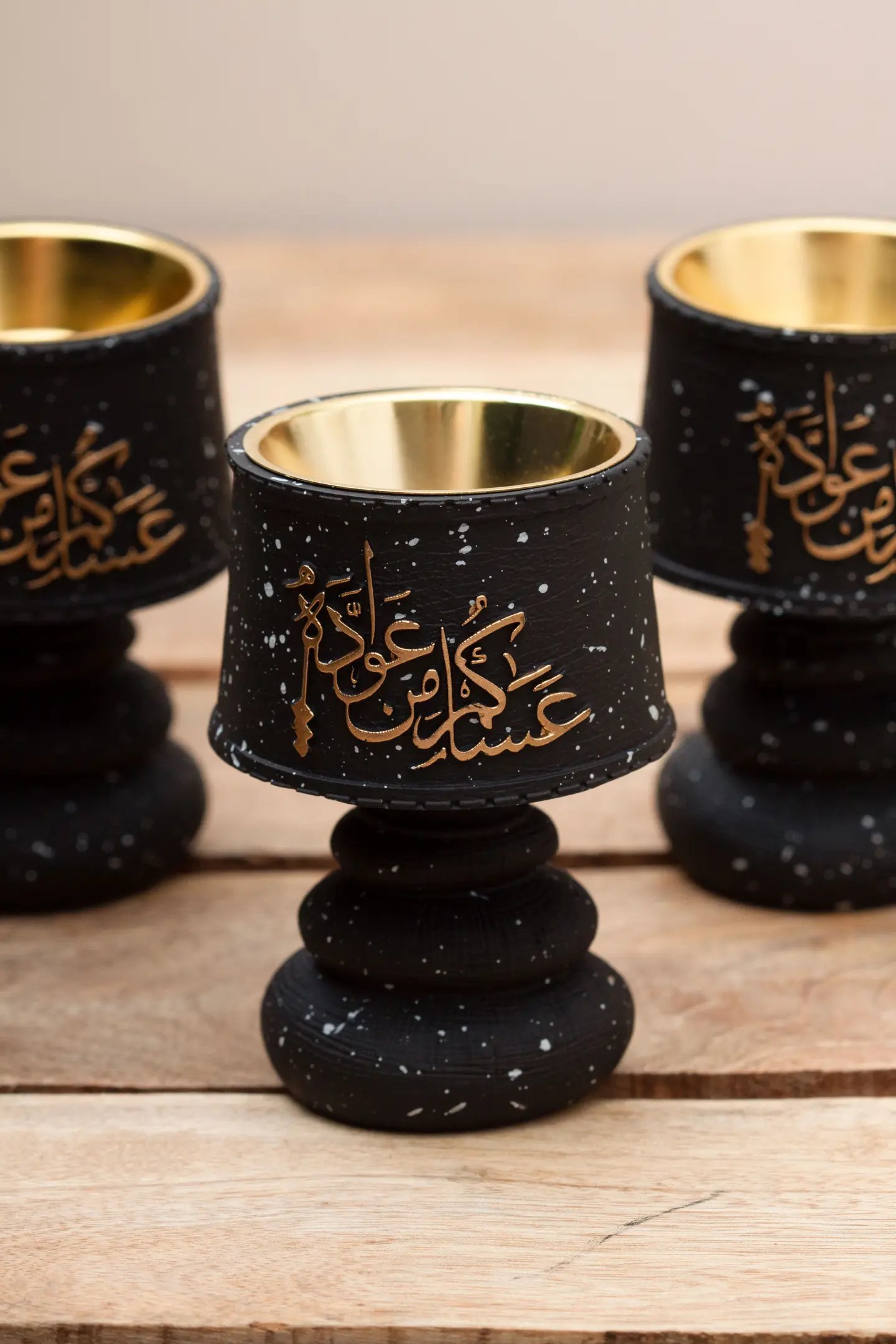 Elegant Incense Burners With The Phrase “Happy New Year”