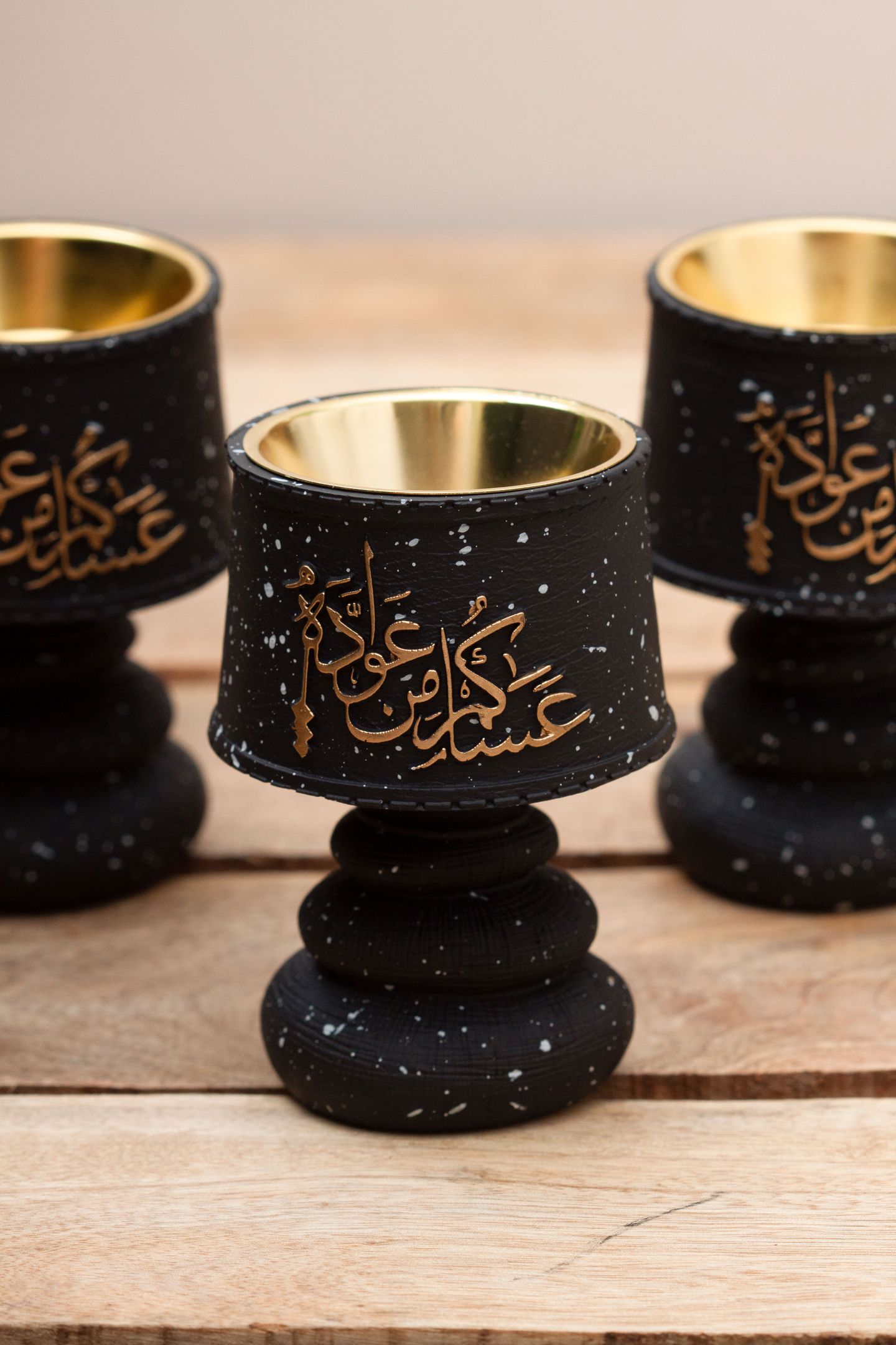 Elegant Incense Burners With The Phrase “Happy New Year”