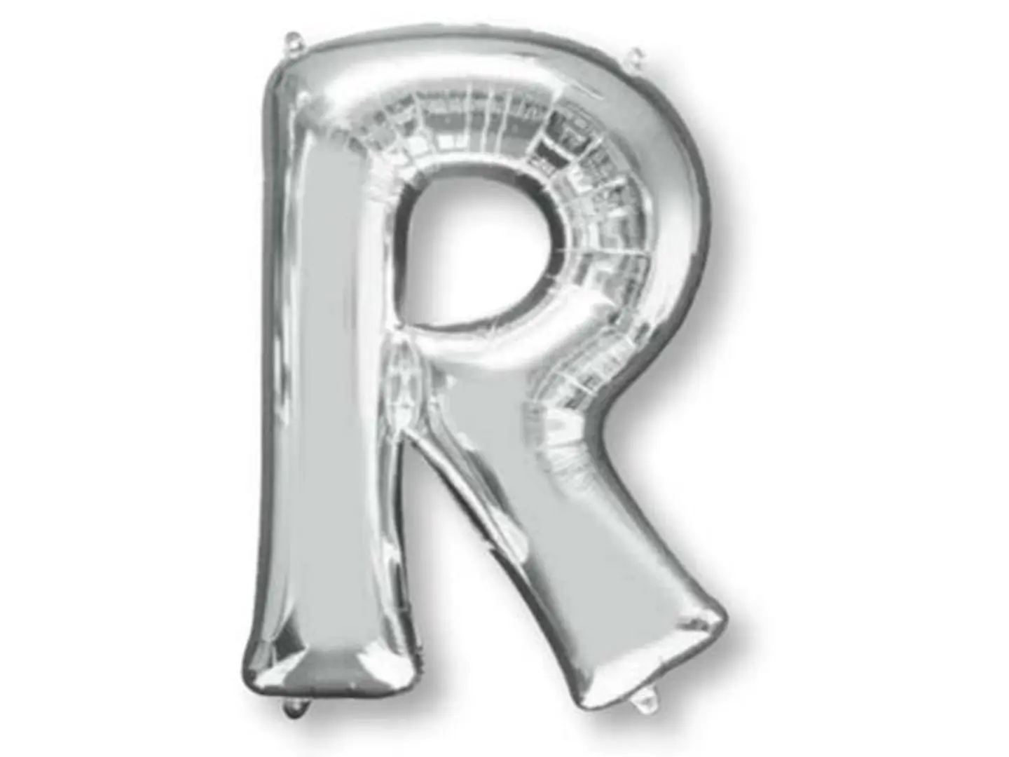 Silver R Balloon