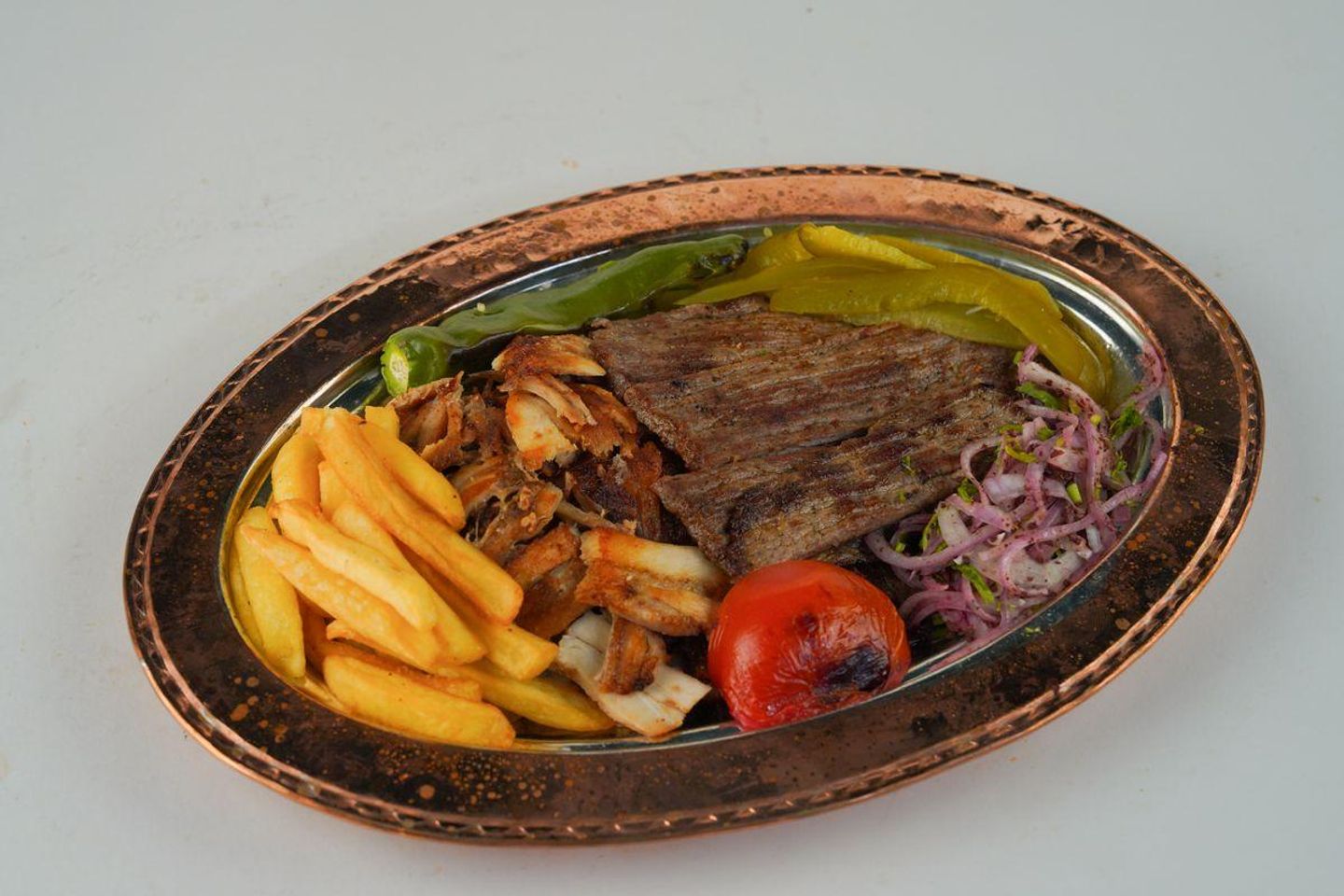 طبق شاورما مشكل