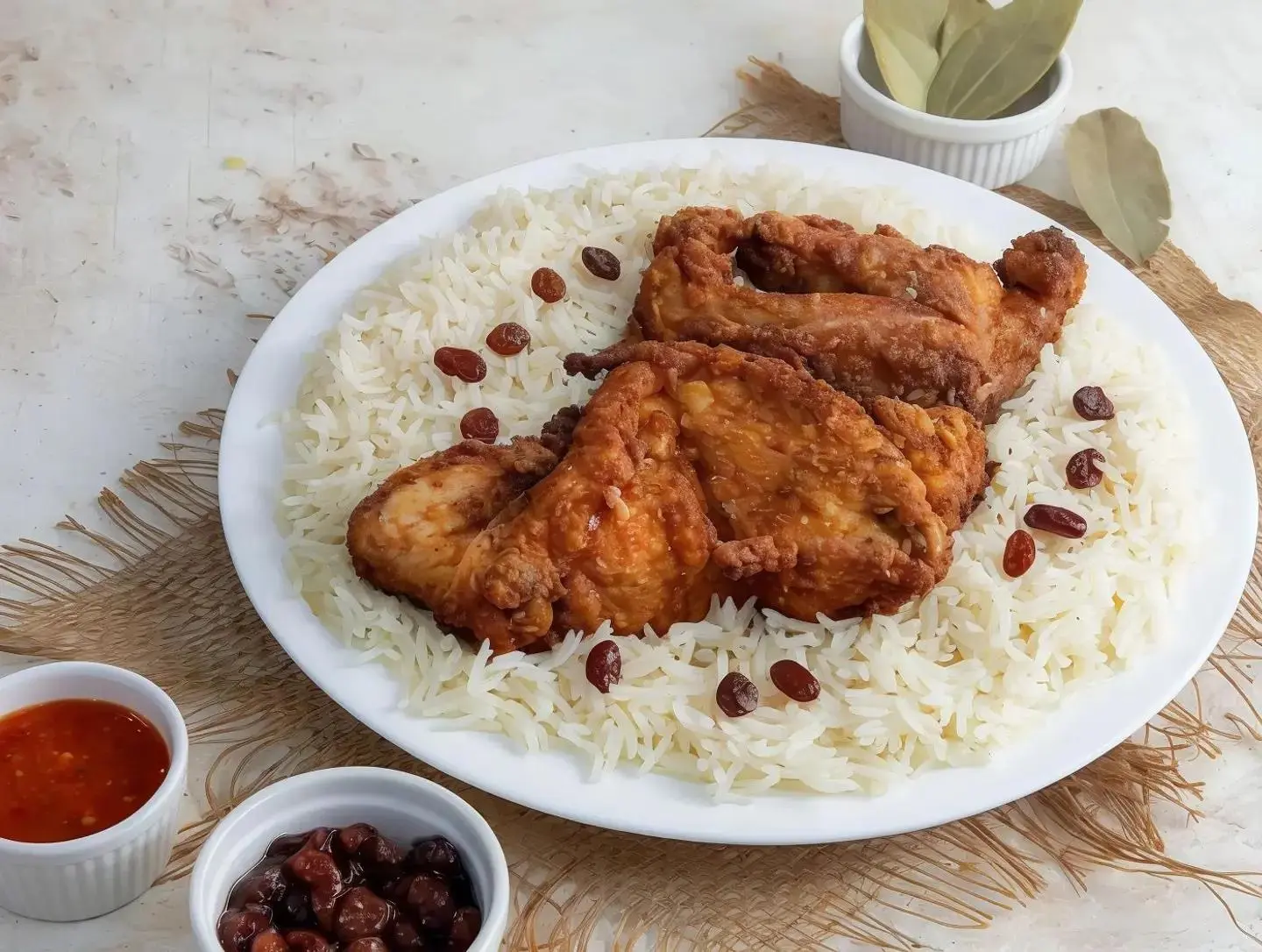 Whole Fried Chicken With Rice