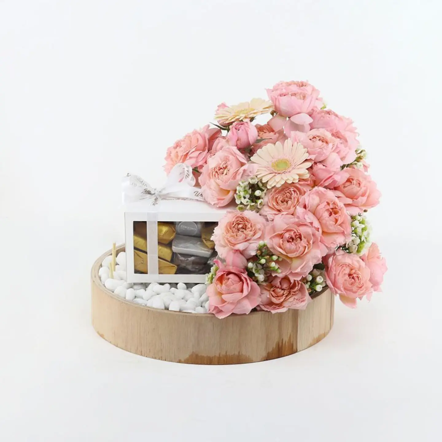 Flower And Patchi Chocolate Arrangement