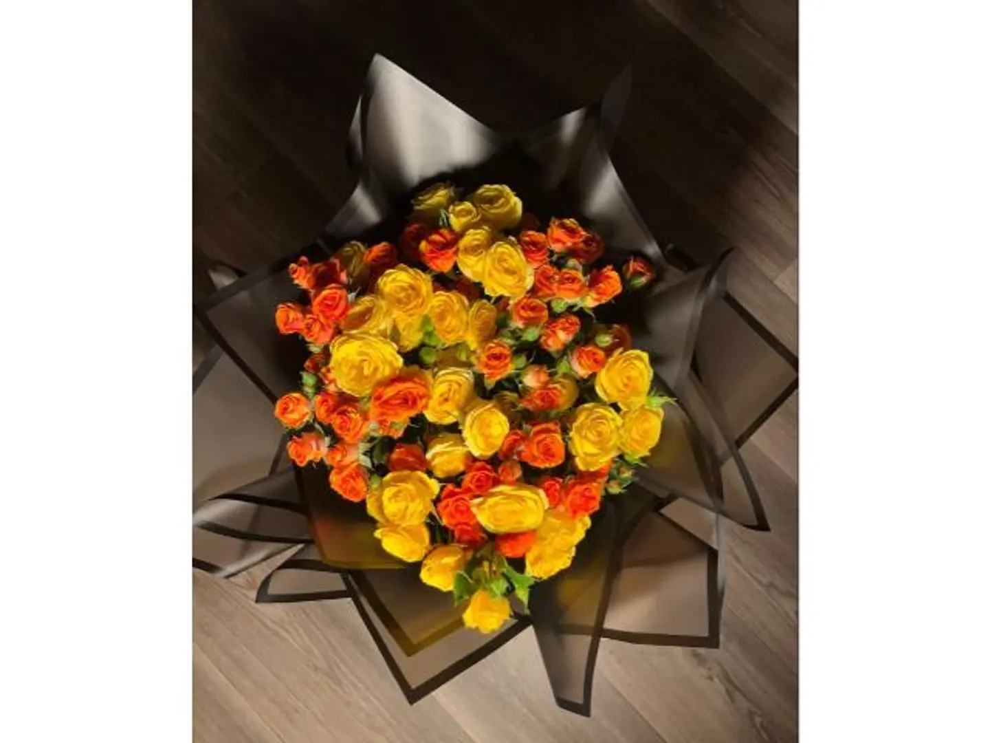 Yellow & Orange Baby Rose Bouquet