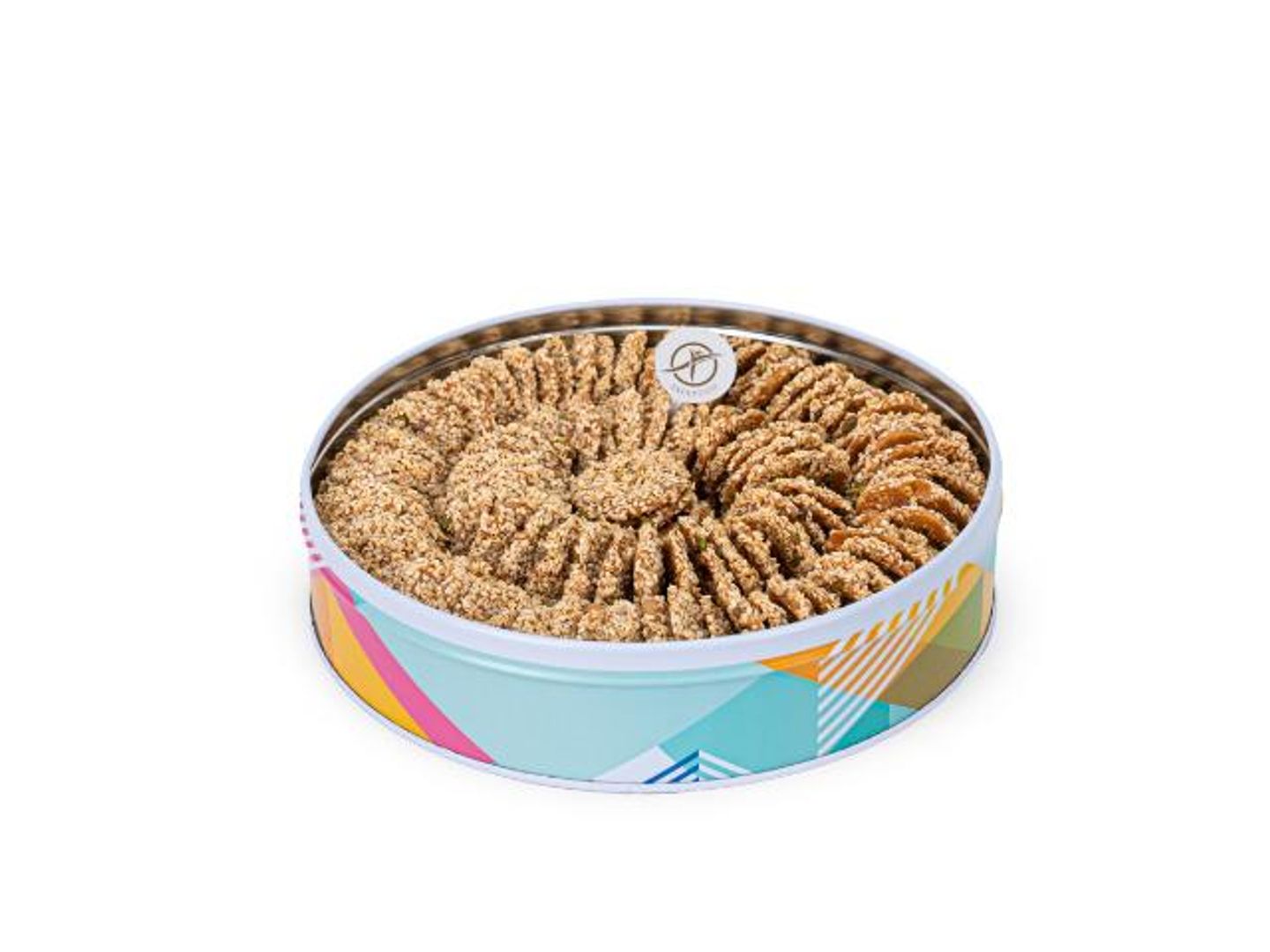 500g Round Metal Pistachio Barazek Box