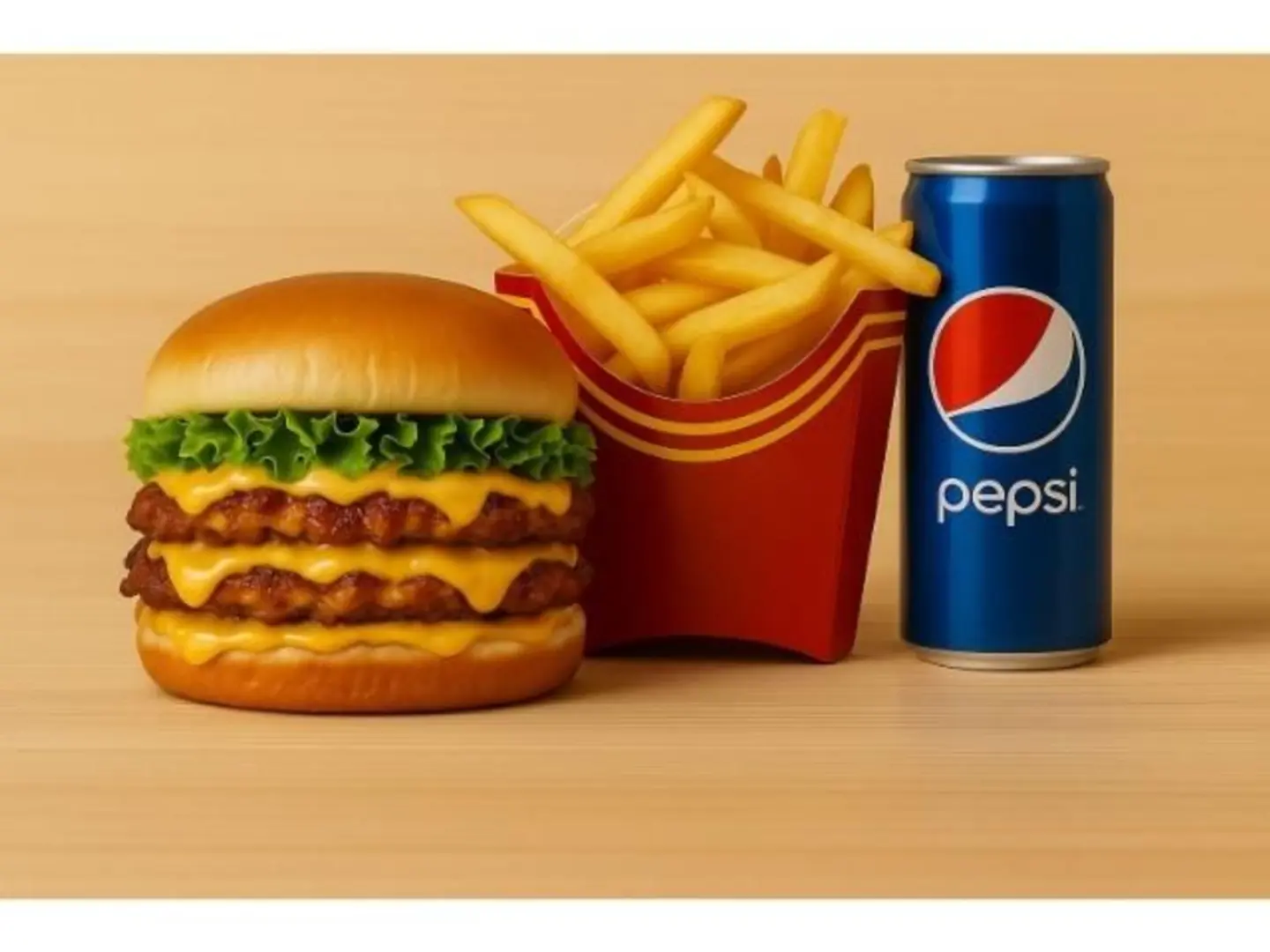 وجبة برجر لحم دبل كلاسيك