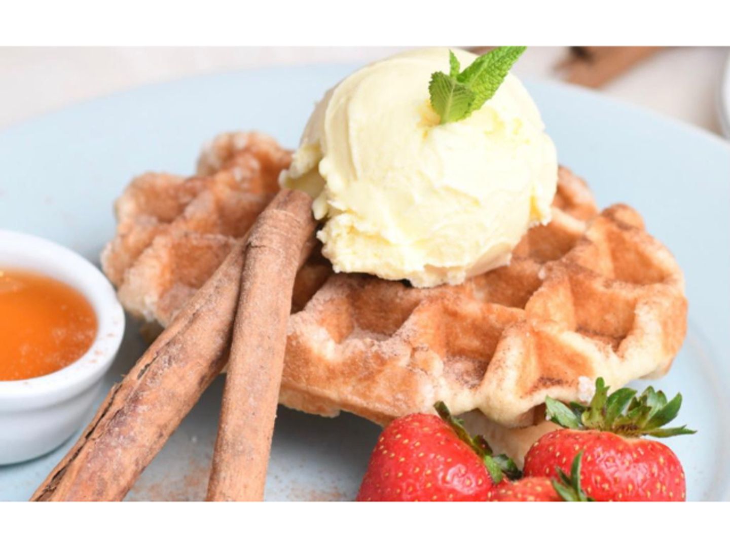 Honey And Chocolate Waffle