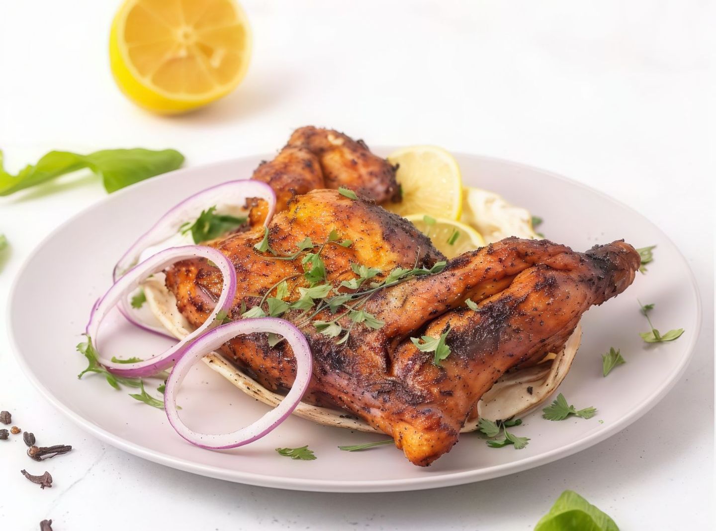 نص دجاجة ع الفحم