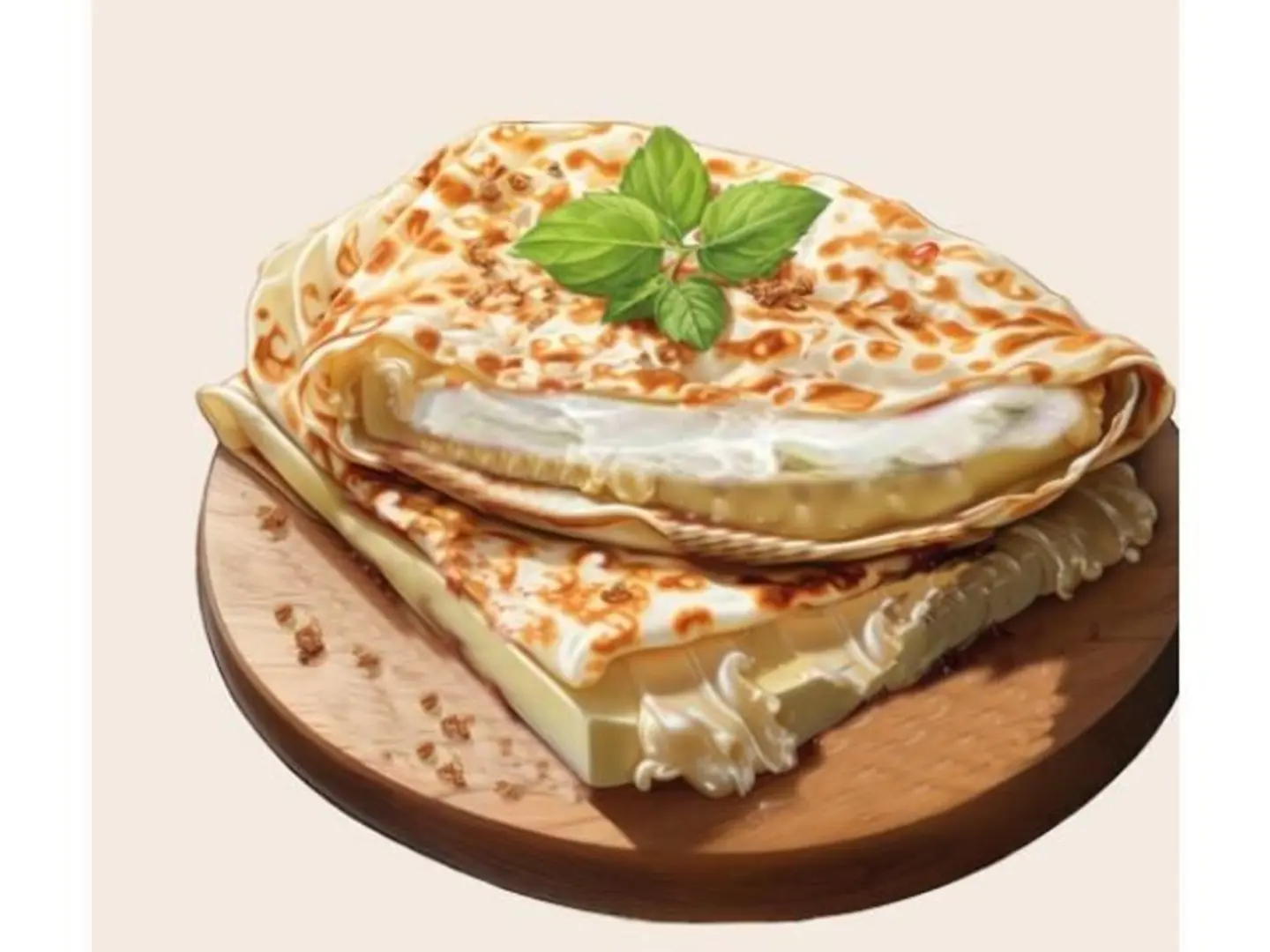 White Cheese With Tahini Halva Chapati