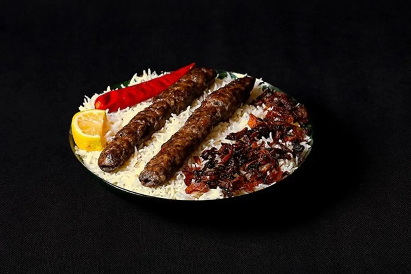 كبسة كباب لحم معا الارز