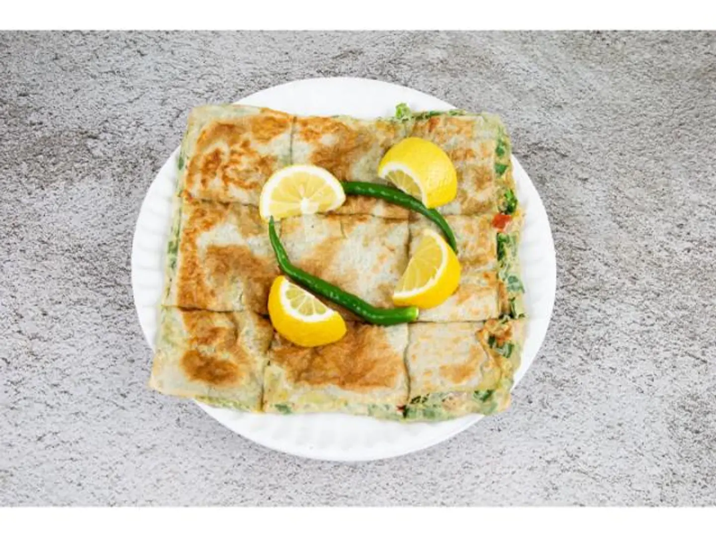 Vegetable Mutabbak With Chicken And Cheddar Cheese
