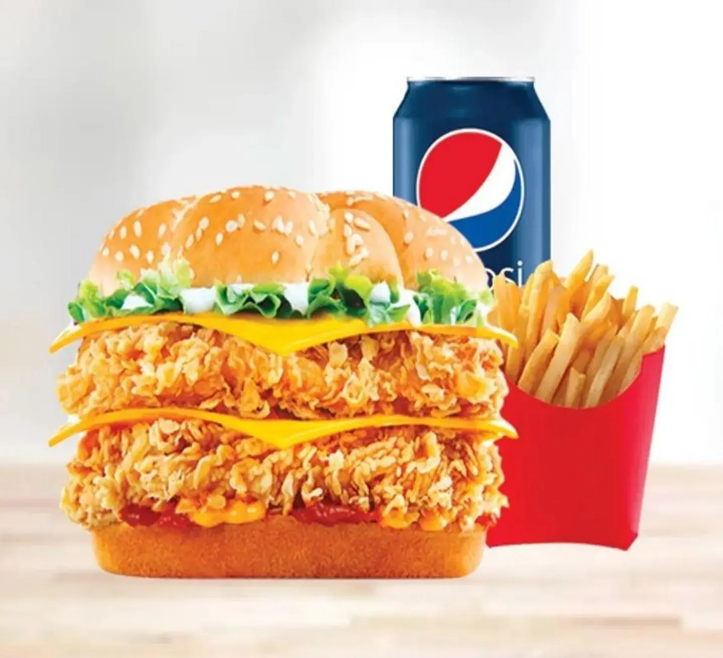 زنجر برجر دبل وجبة