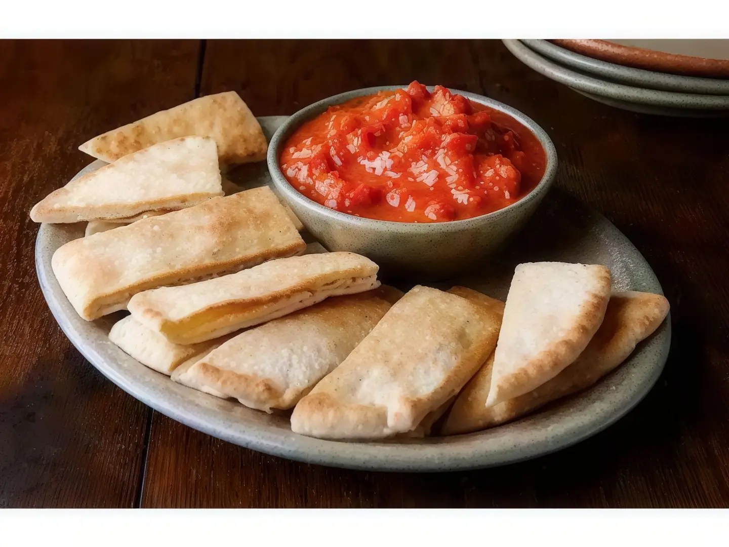 Red Pepper Dip & Pita Bread