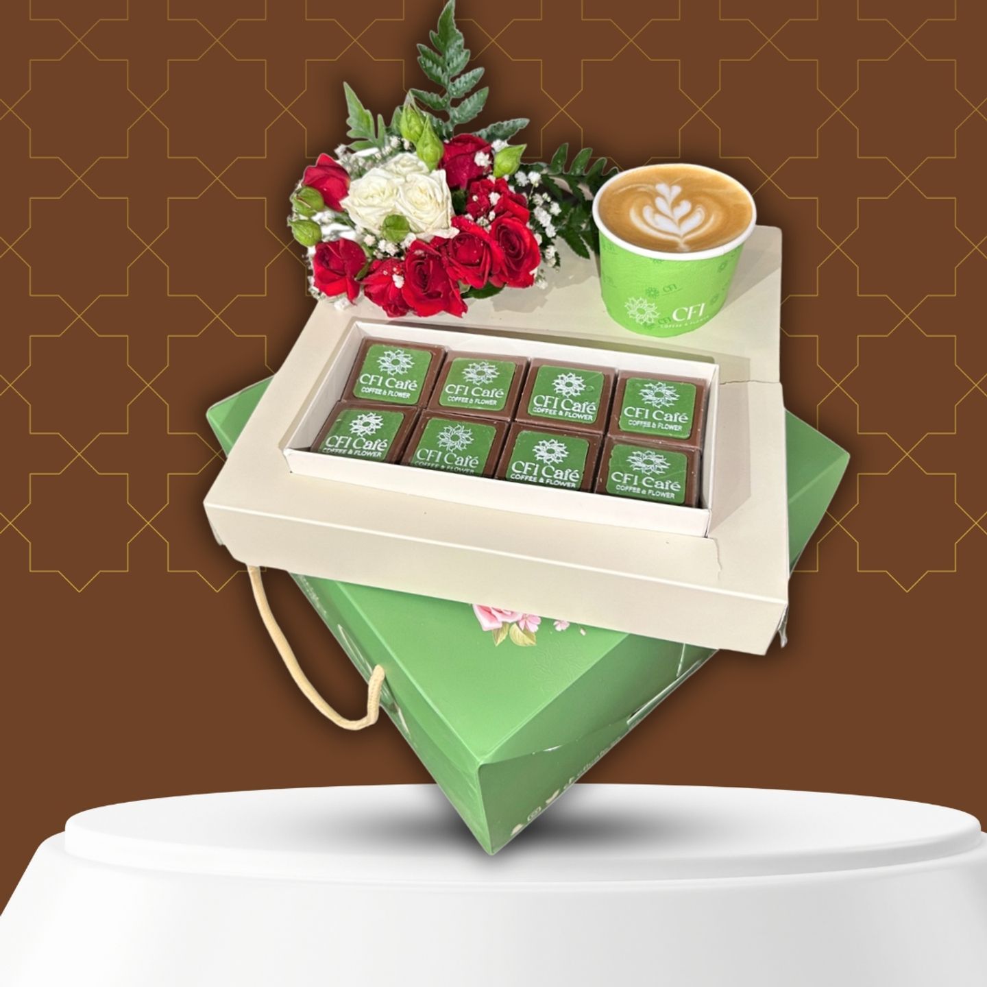Luxury Eid Box "Coffee, Roses, Chocolate"