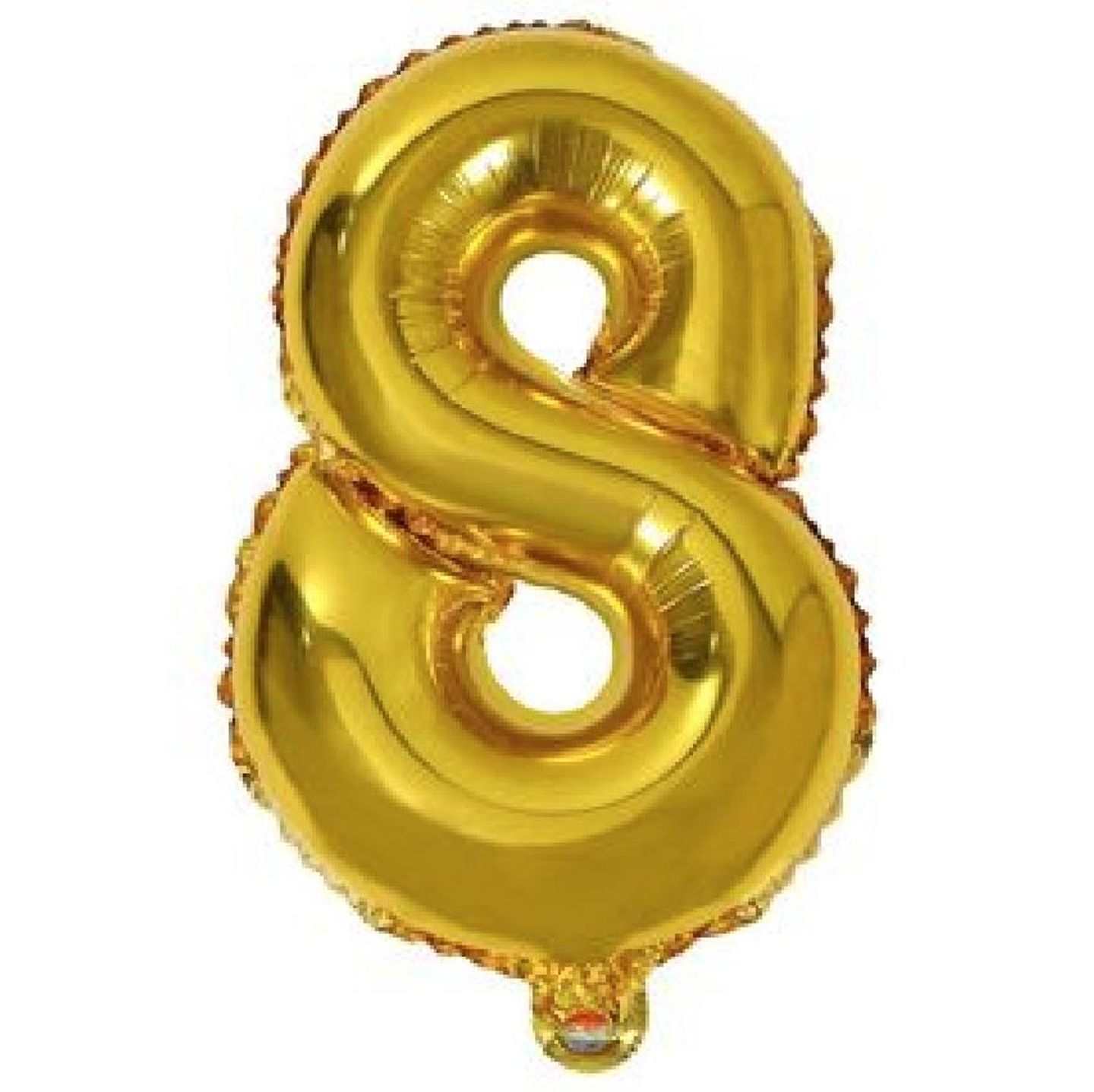 Number 8 Gold Balloon