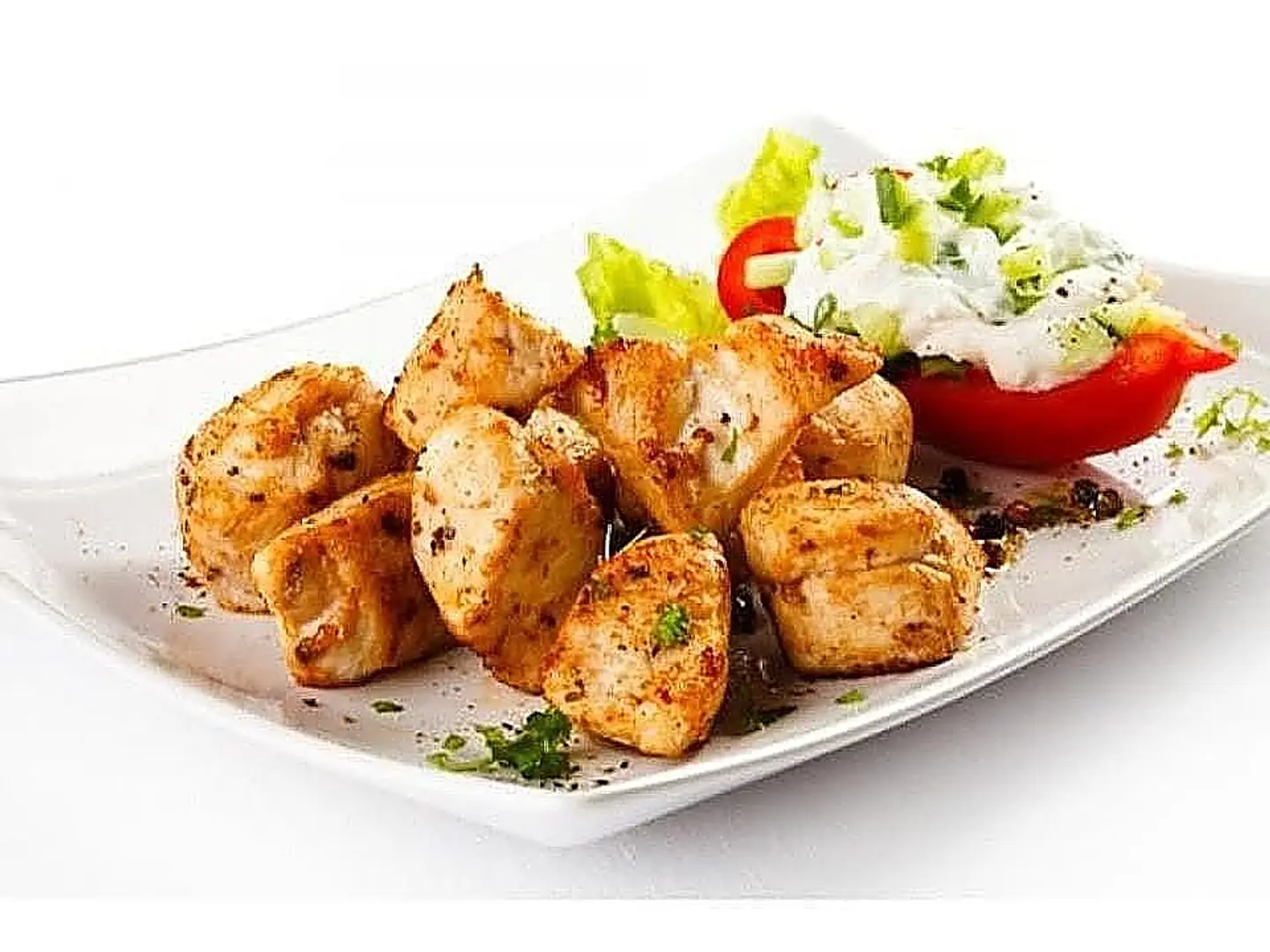 Plate Of Shish Tawook With Bone