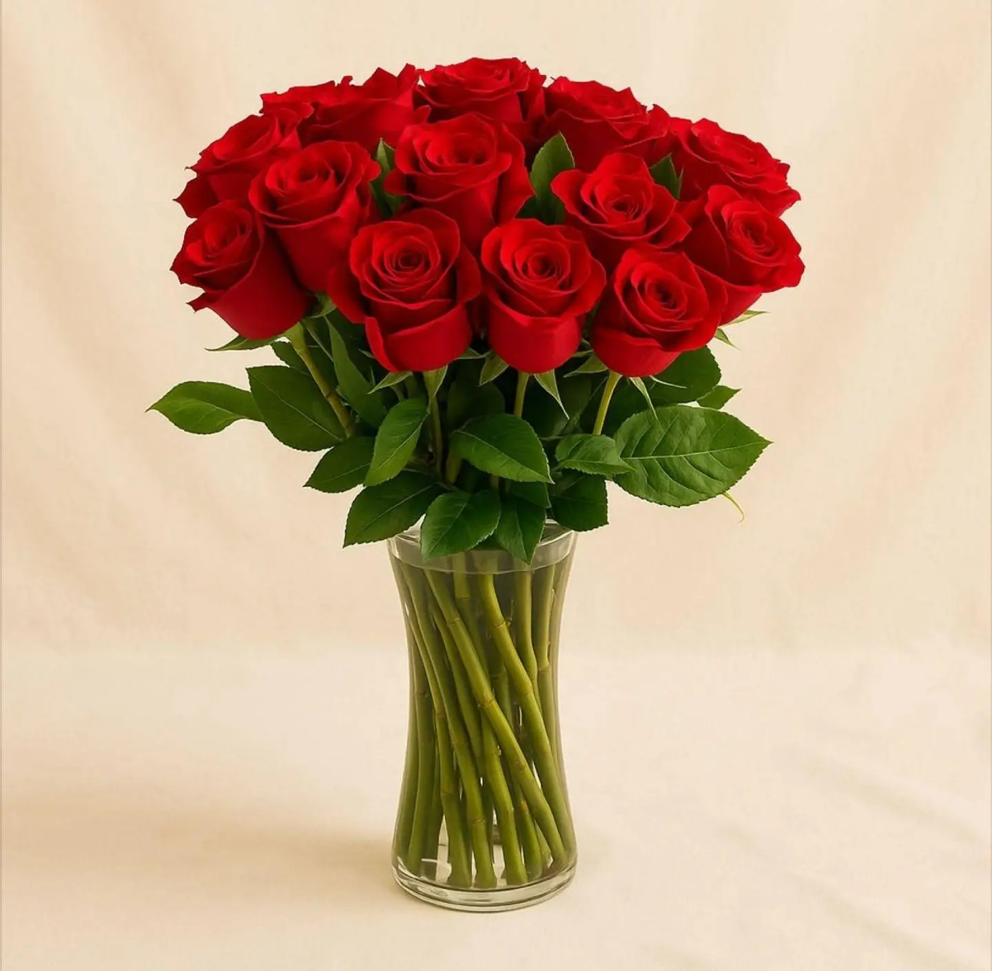 فازه الفخامه ورد جوري احمر