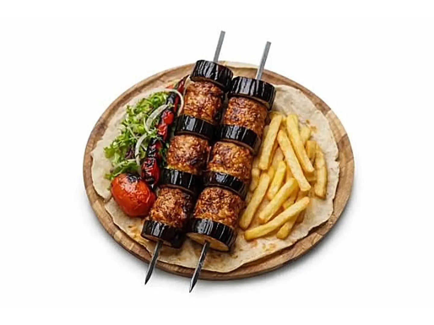 نص كيلو كباب باذنجان