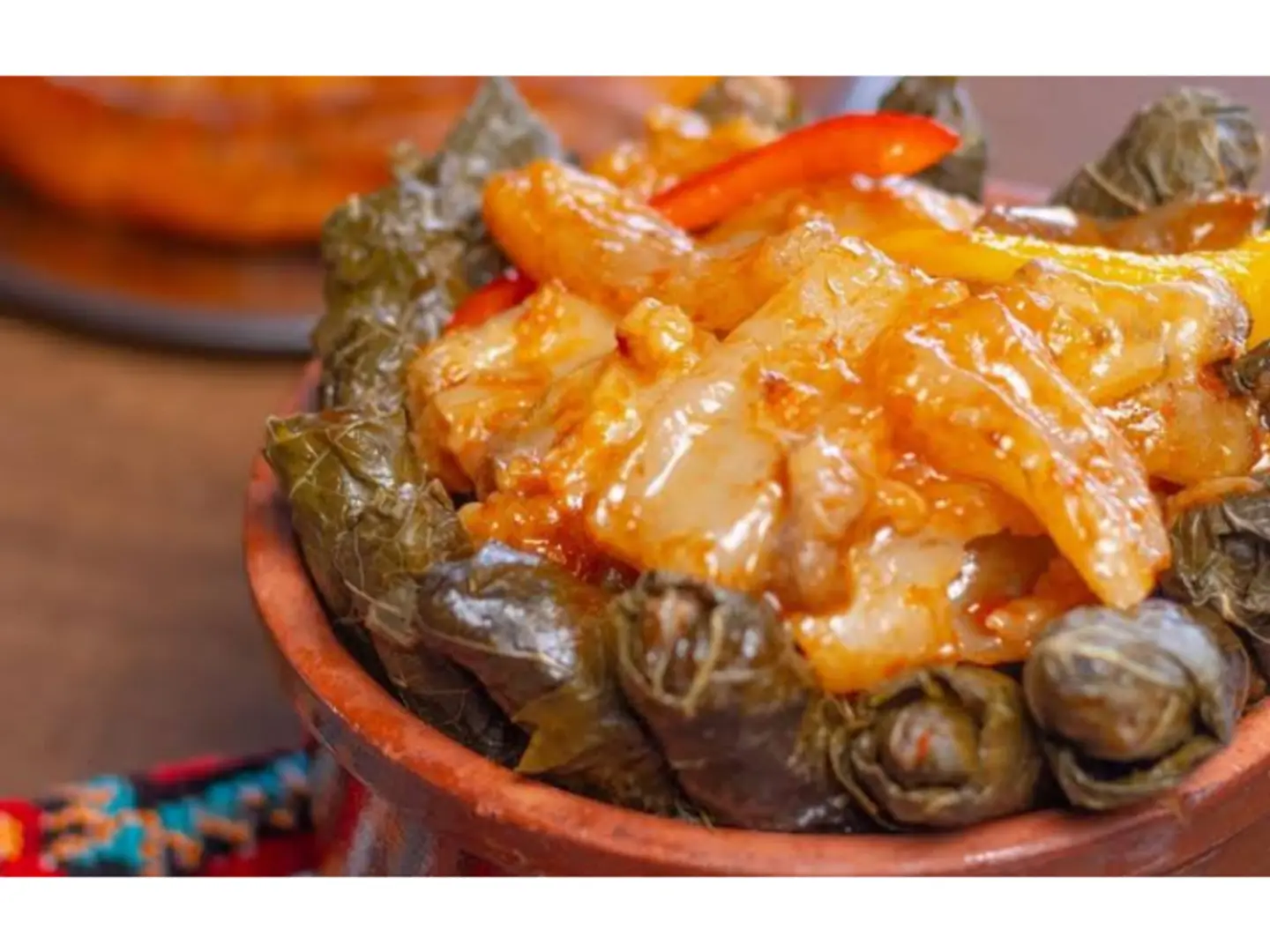 Kawarea And Grape Leaves Tajine